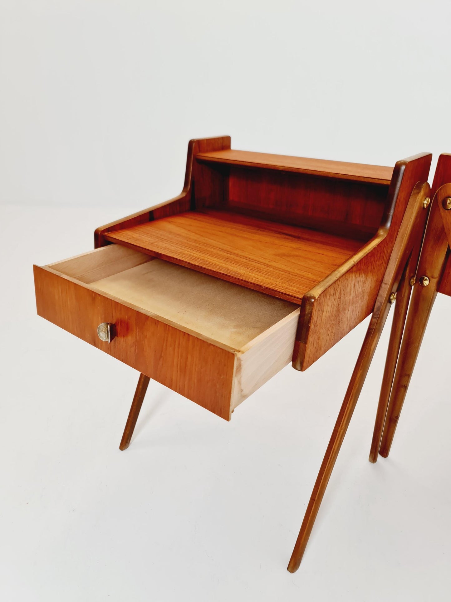 Mid century Danish teak side tables/ Bedside tables/ Nightstands, Denmark, 1960s, set of 2