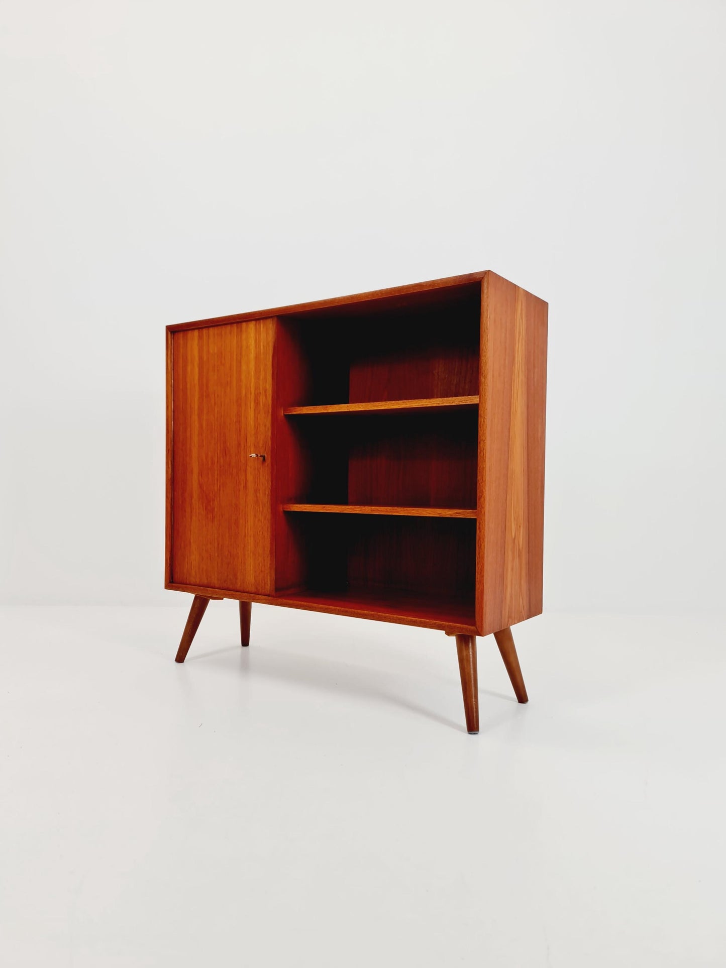 Vintage teak danish cabinet book case,By WK Möbel 1960s