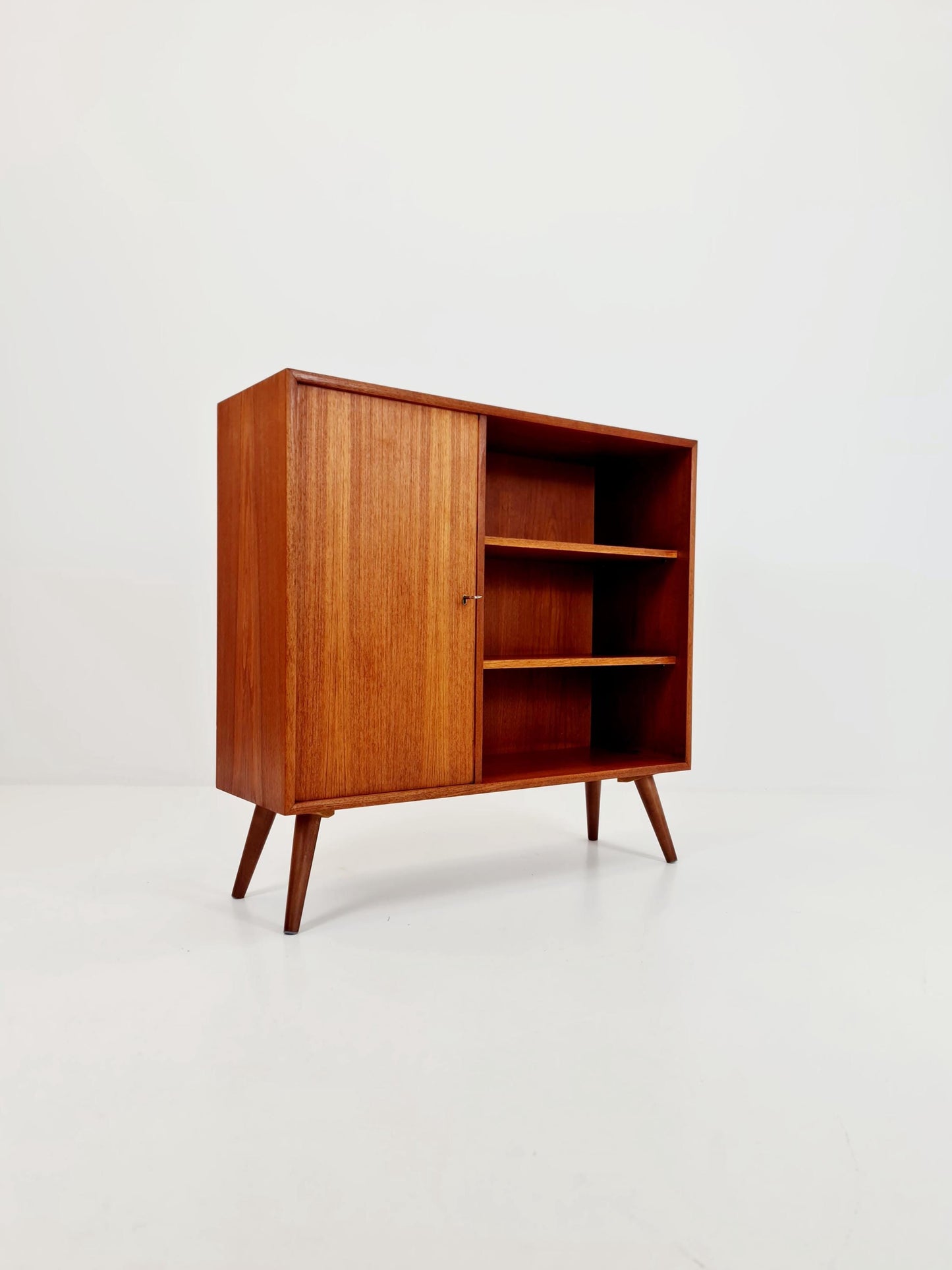 Vintage teak danish cabinet book case,By WK Möbel 1960s