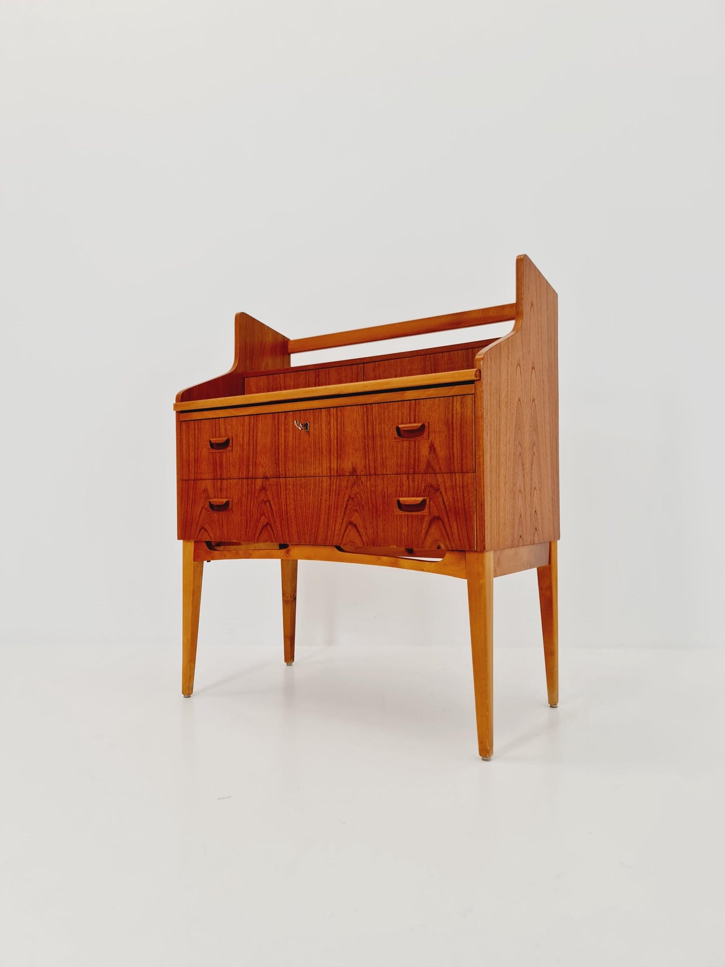 Midcentury Danish vintage teak secretary, vanity /Make up table By Arne Wahl Iversen, 1960s
