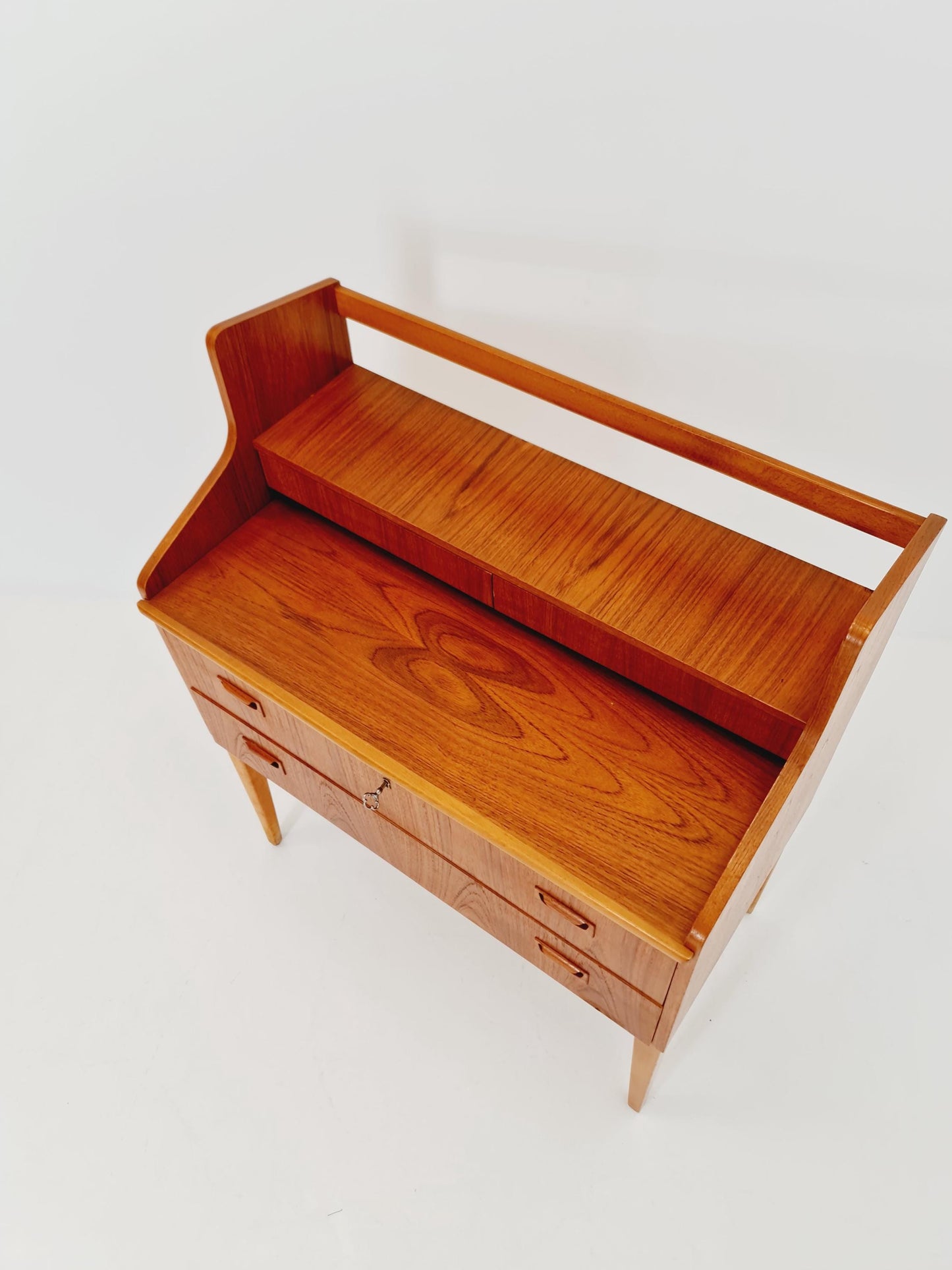 Midcentury Danish vintage teak secretary, vanity /Make up table By Arne Wahl Iversen, 1960s