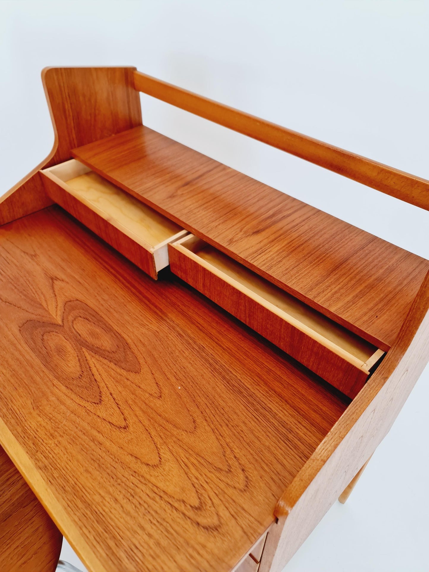 Midcentury Danish vintage teak secretary, vanity /Make up table By Arne Wahl Iversen, 1960s