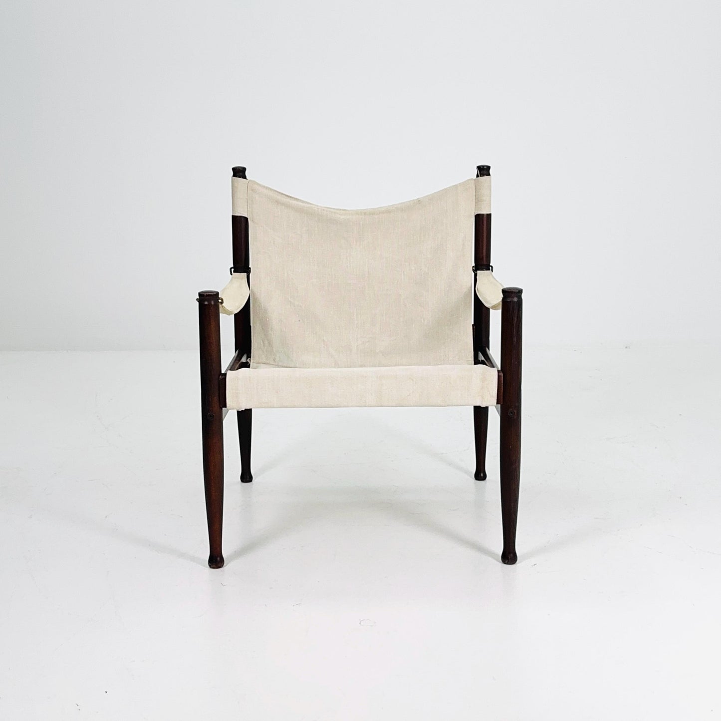 Mid century Danish Canvas Safari Chair by Erik Wørts for Niels Eilersen, 1960s Denmark