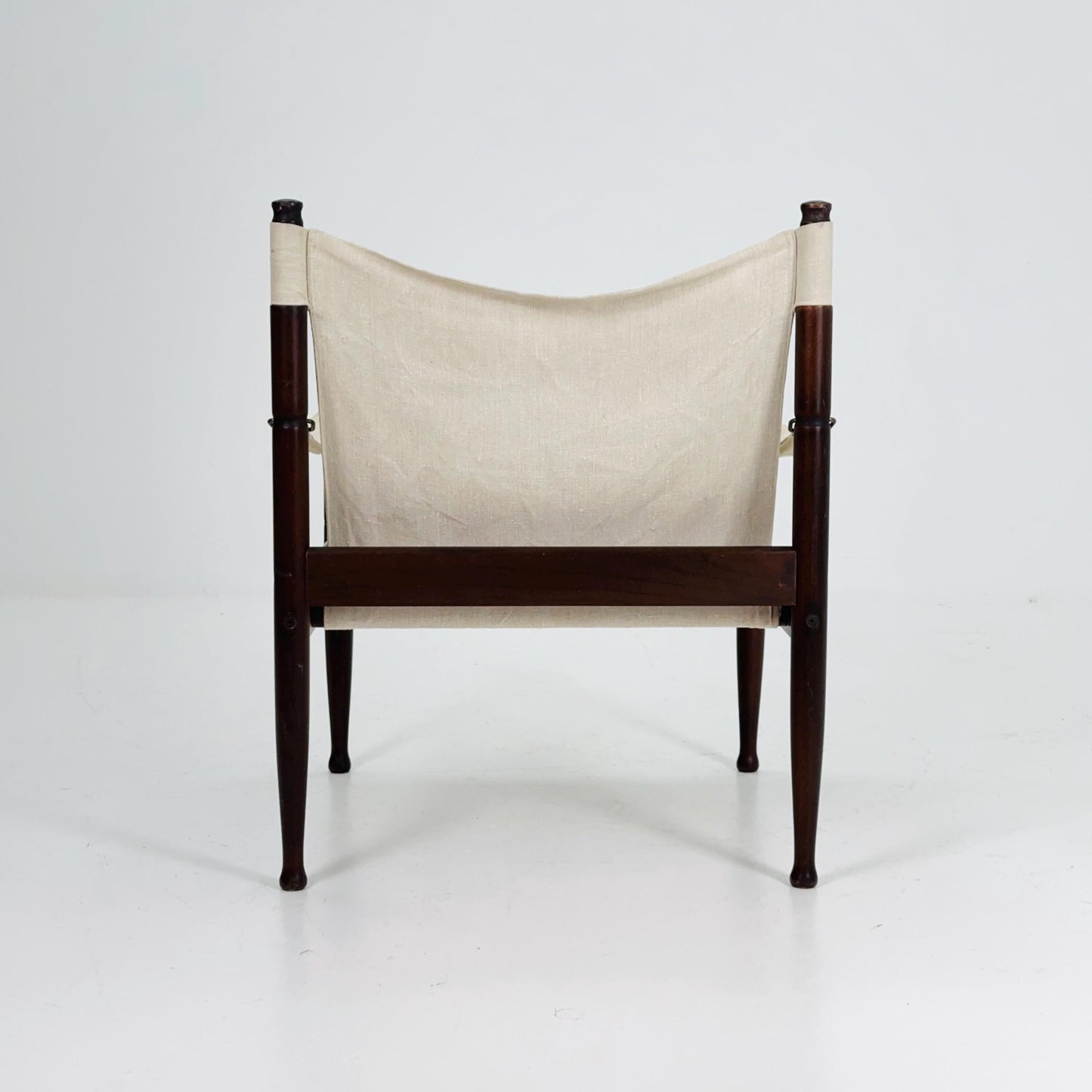 Mid century Danish Canvas Safari Chair by Erik Wørts for Niels Eilersen, 1960s Denmark