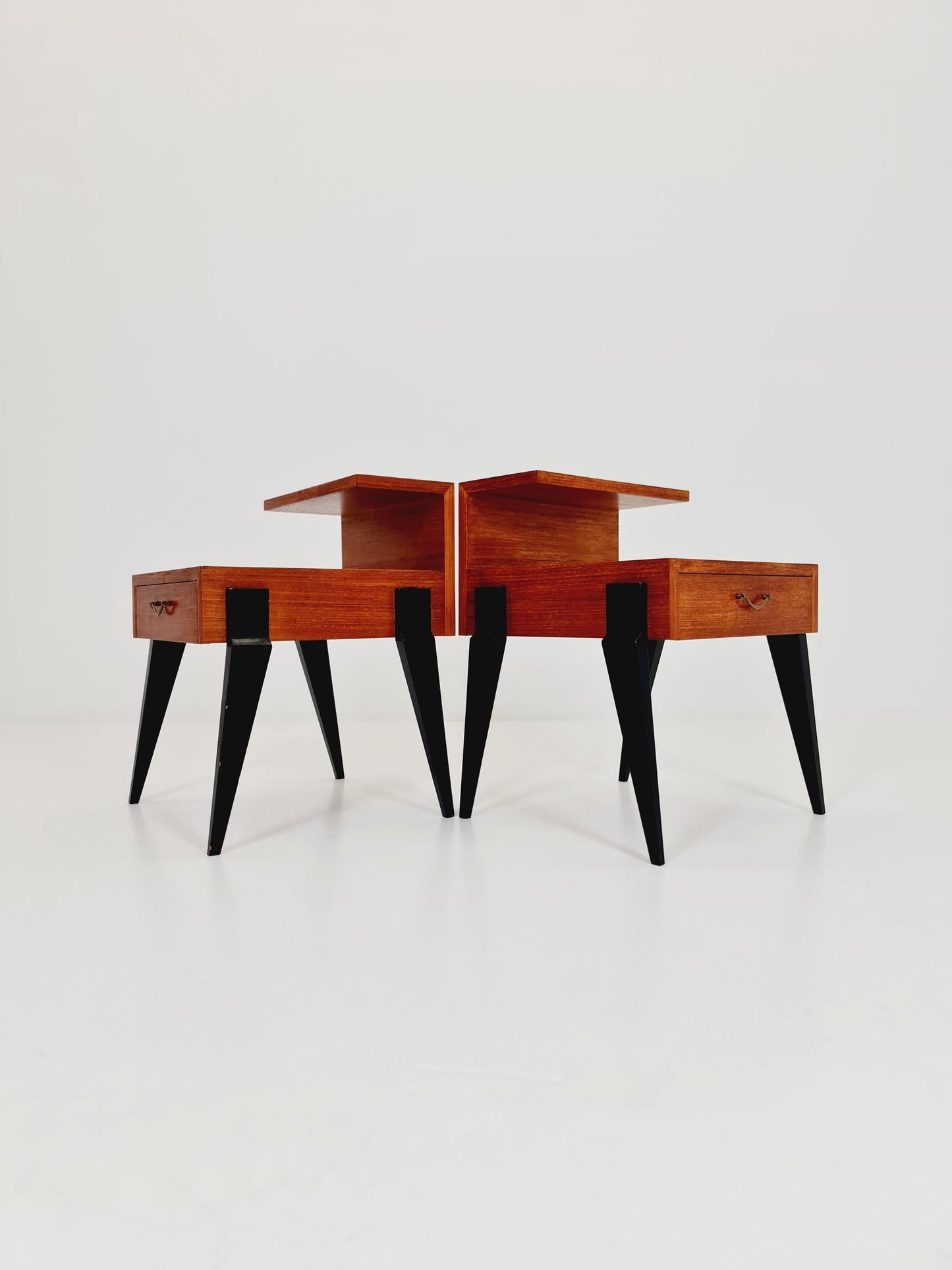 Rare Danish MidCentury teak nightstands / bedside tables, 1960s
