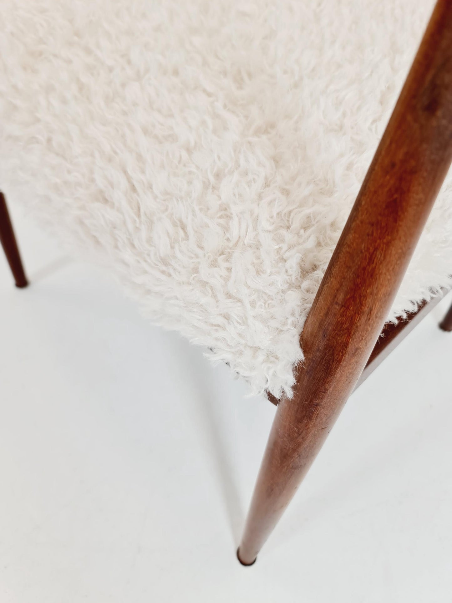Mid Century German teak with Teddy Farbic chair by casala , 1960s