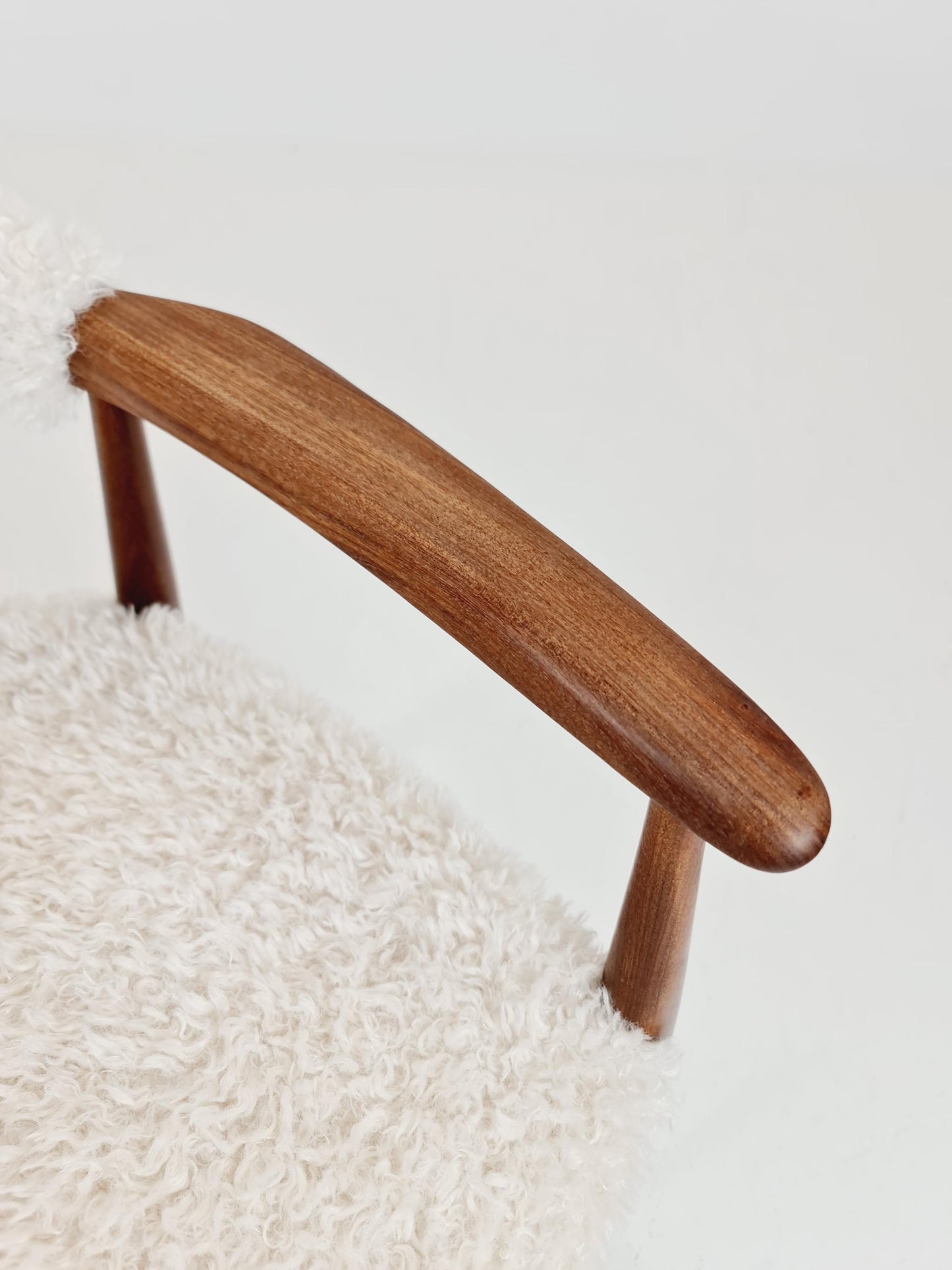 Mid Century German teak with Teddy Farbic chair by casala , 1960s