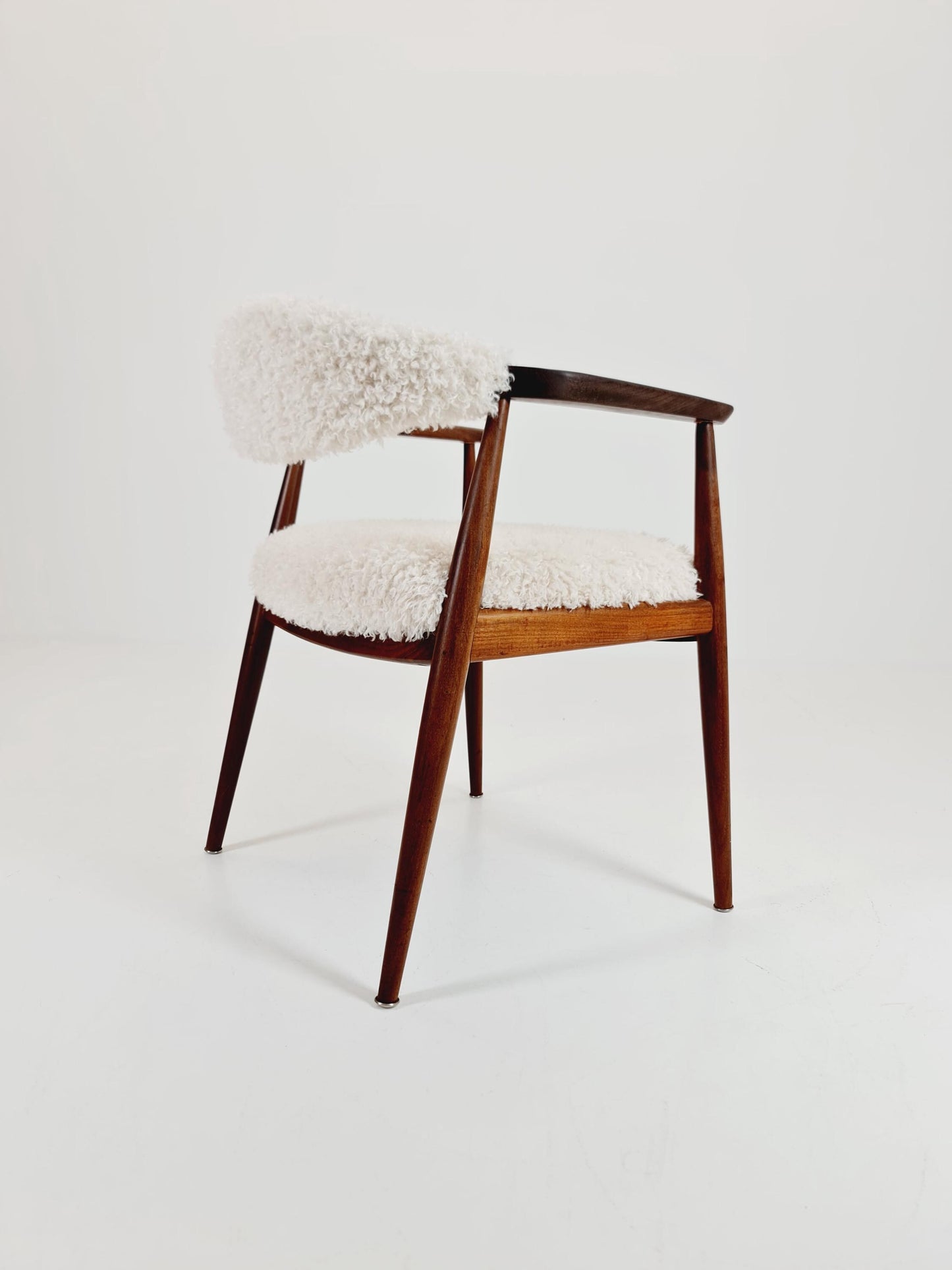 Mid Century German teak with Teddy Farbic chair by casala , 1960s