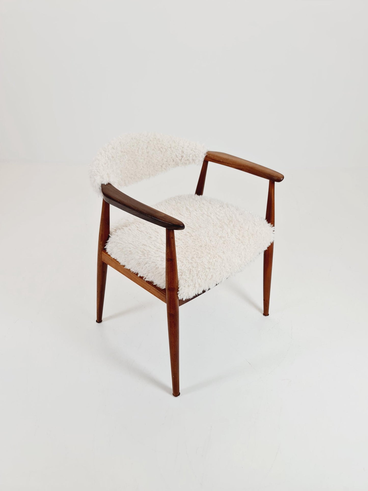 Mid Century German teak with Teddy Farbic chair by casala , 1960s
