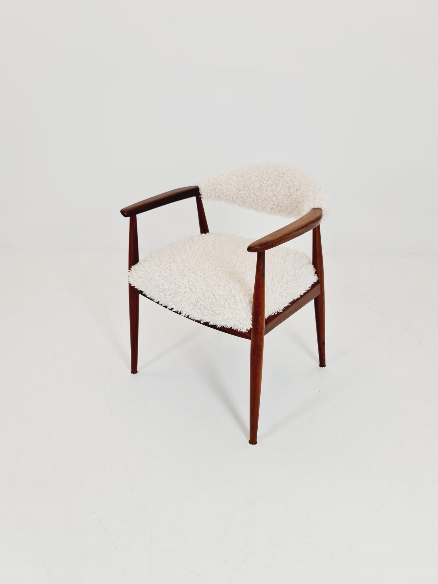 Mid Century German teak with Teddy Farbic chair by casala , 1960s