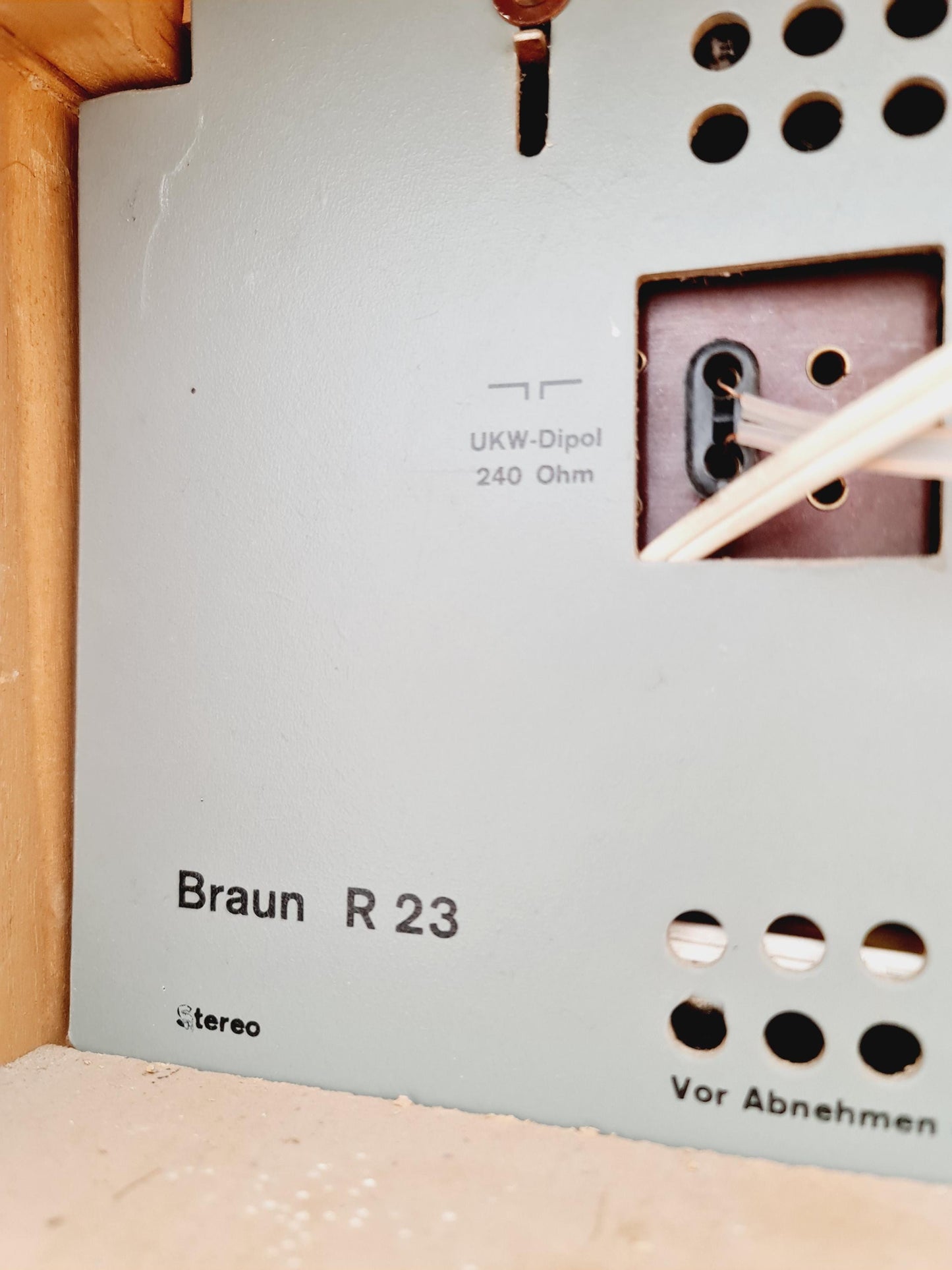 Mid Century Modern German Teak record player, radio by Braun “R 32 ”, 1960s
