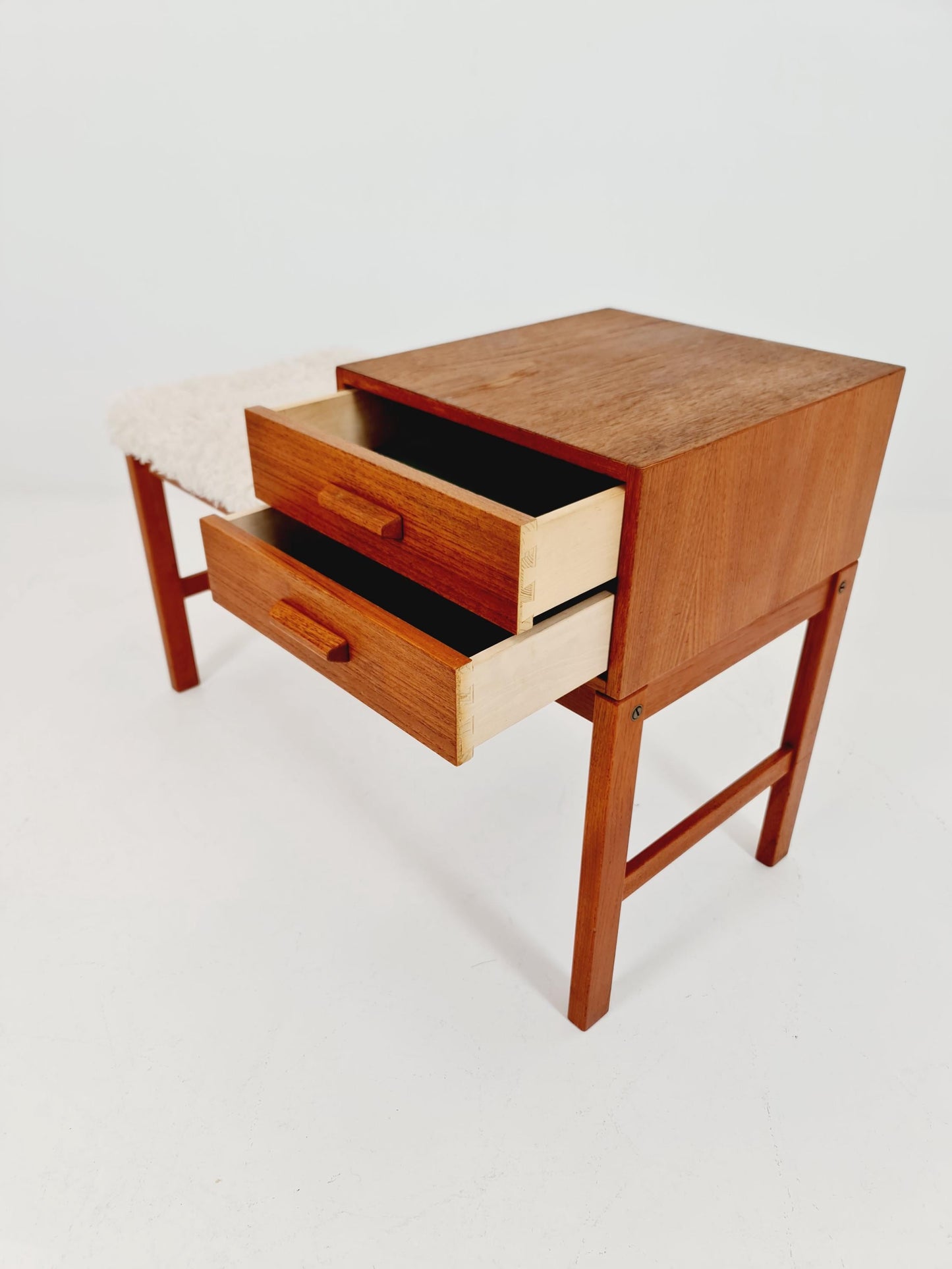 Danish teak telefon table/ hallway table By Jörgen Maahr/Otto Nielsen, 1960s