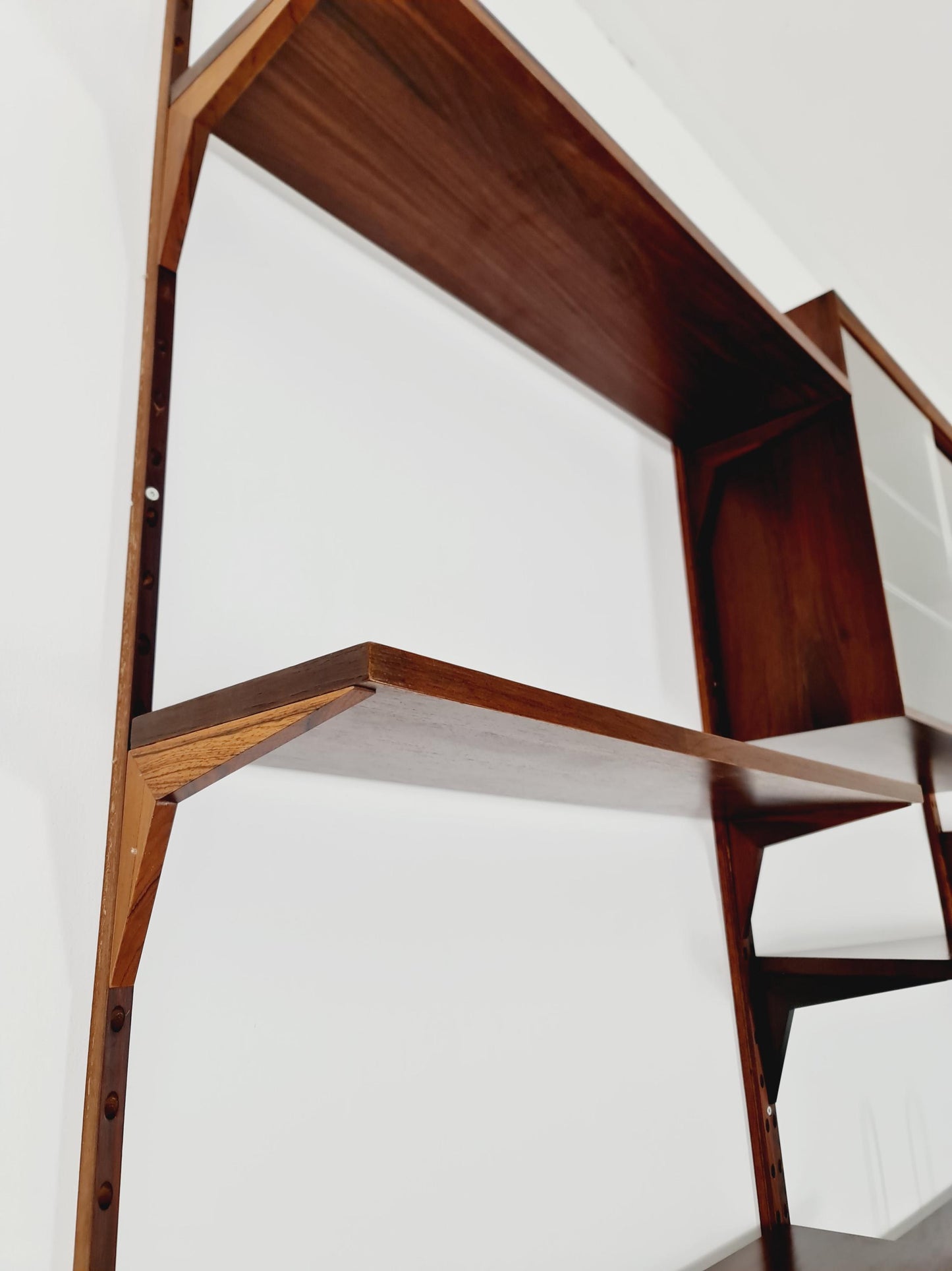 Big Mid century Danish Rosewood Wall Unit with 3 cabinets by Poul Cadovius for Cado, Denmark, 1960s
