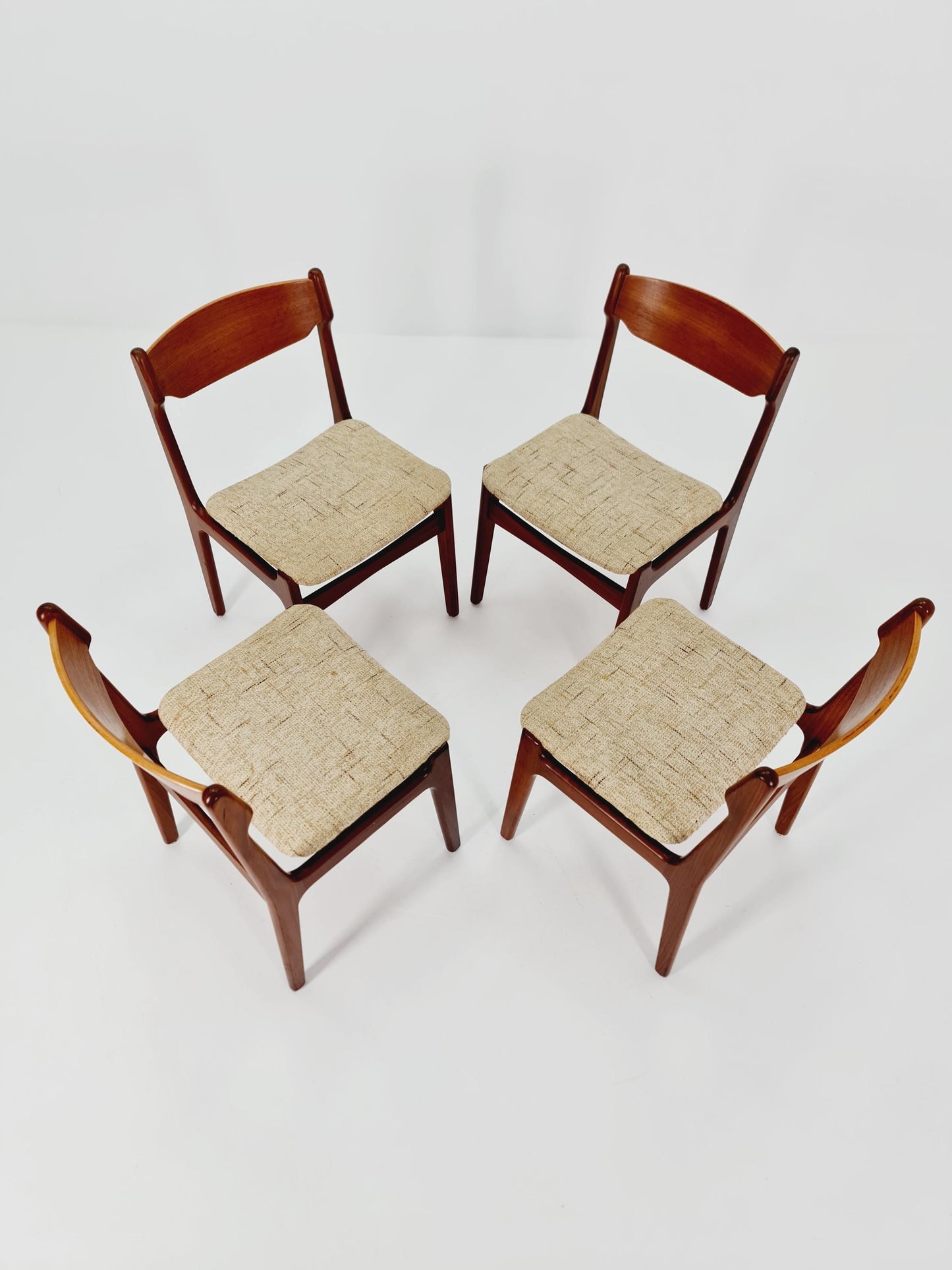 Vintage Danish teak dining/desk chairs by Erik Buch 1960s Set of 4
