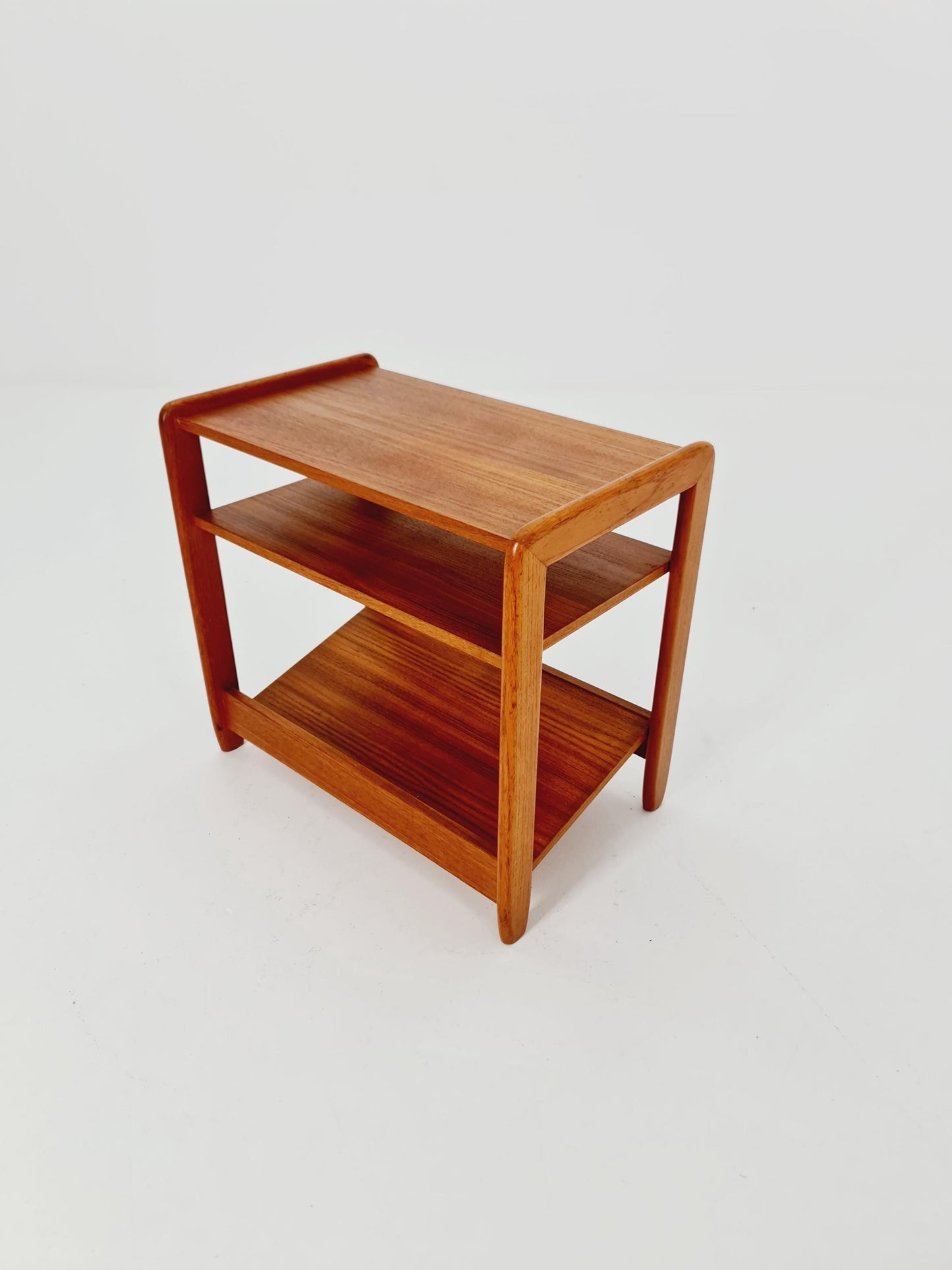 Midcentury Vintage Teak Danish Side table/ Bedside table/ with News Paper shelf