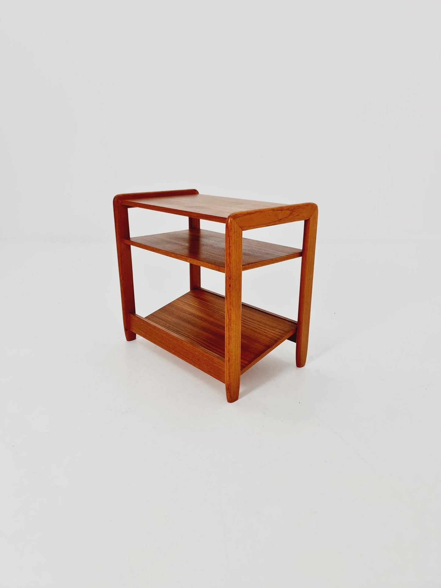 Midcentury Vintage Teak Danish Side table/ Bedside table/ with News Paper shelf