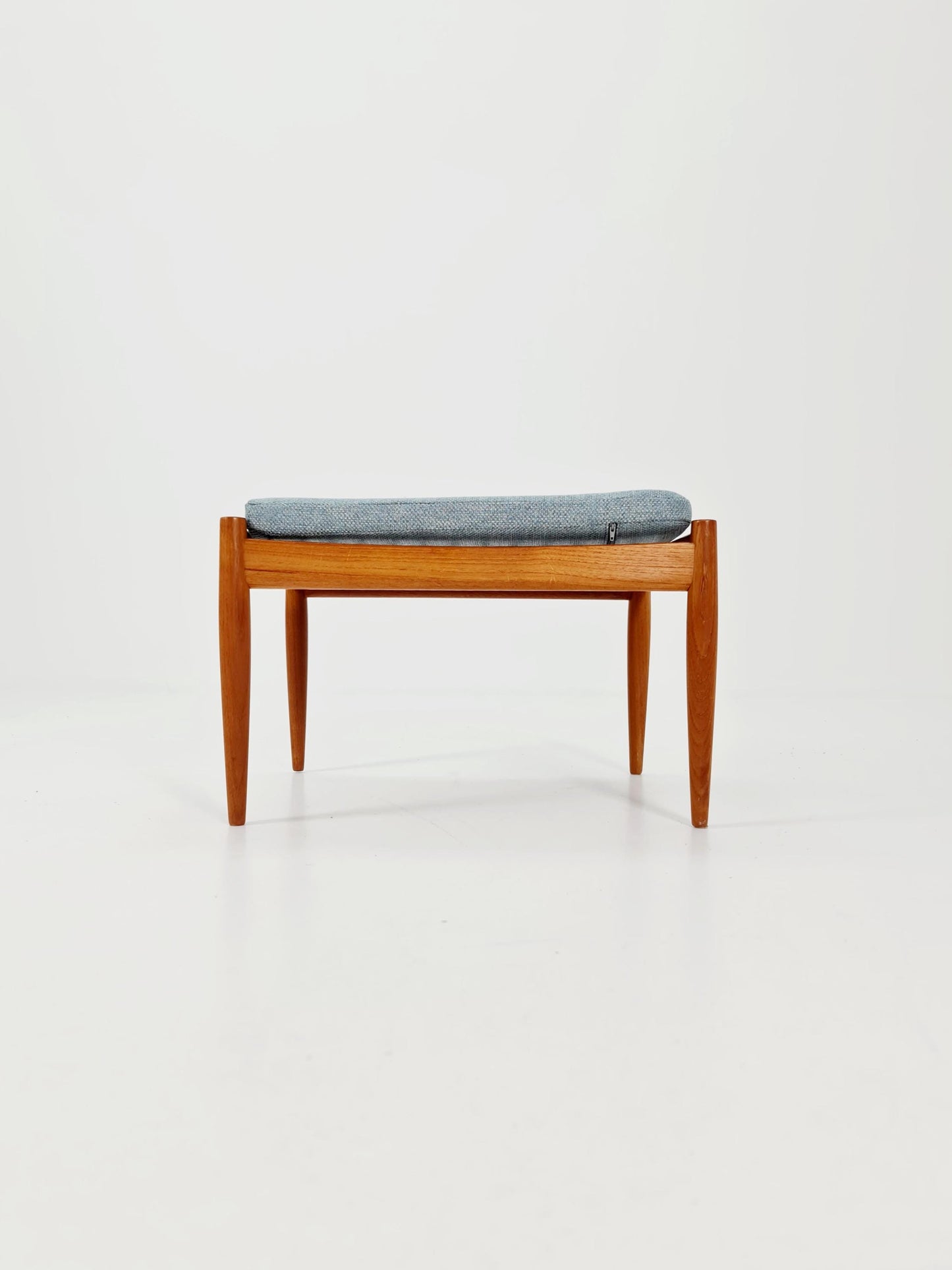 Vintage Danish teak stool ottoman by Kai Kristiansen for Magnus Olsen , 1960s