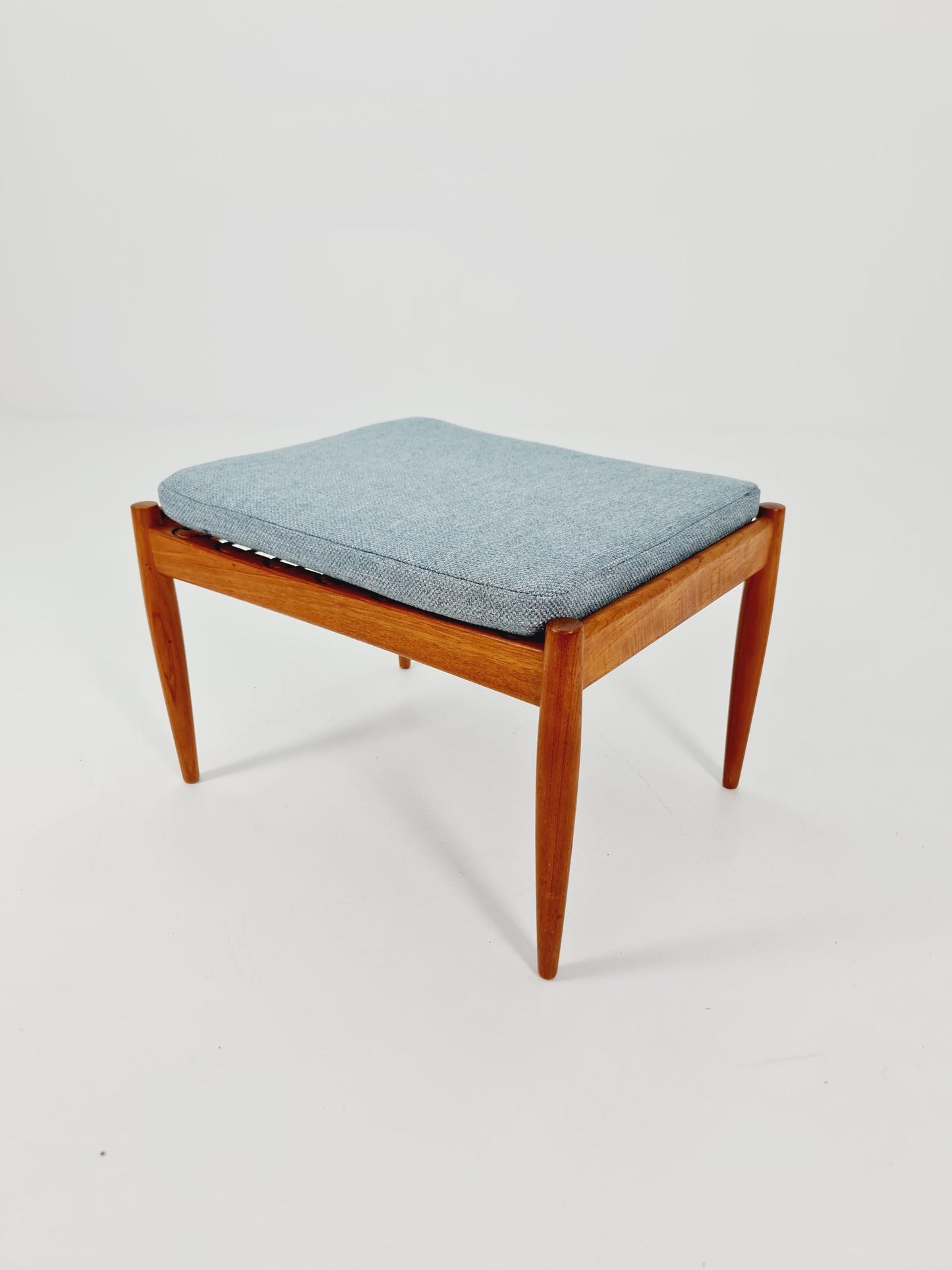 Vintage Danish teak stool ottoman by Kai Kristiansen for Magnus Olsen , 1960s