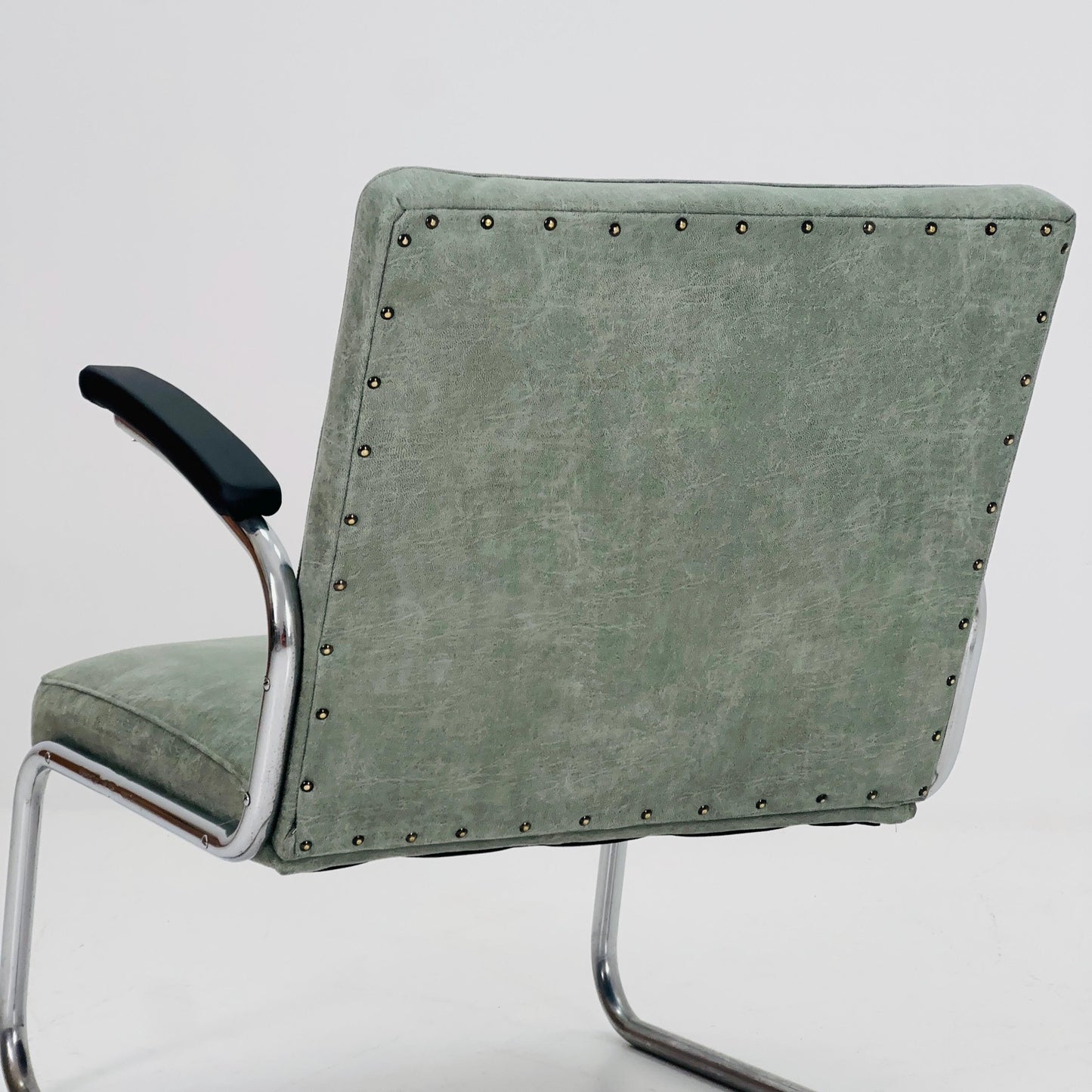 Mid-Century Bauhaus Lounge Chair & Ottoman Set by Drabert, Germany, 1950s