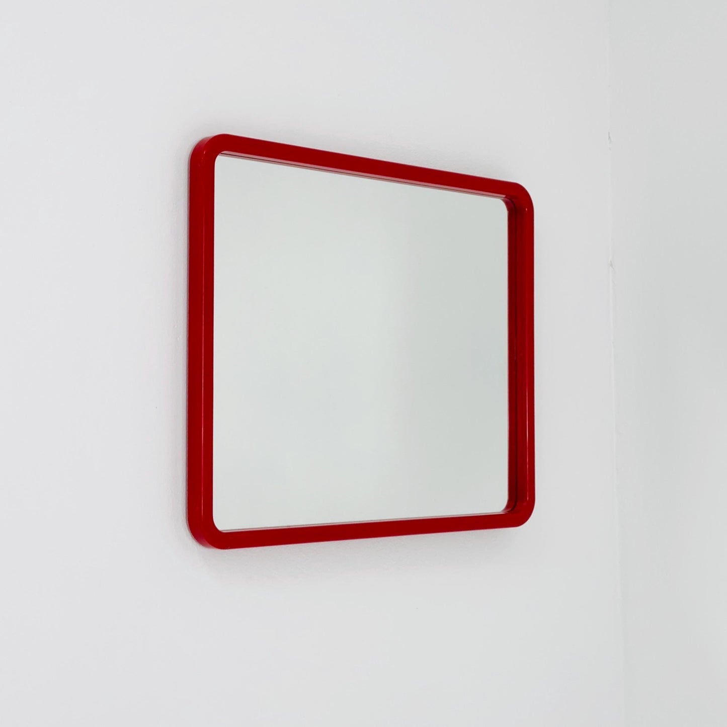 Space Age Red Wall Mirror — Germany 1970s