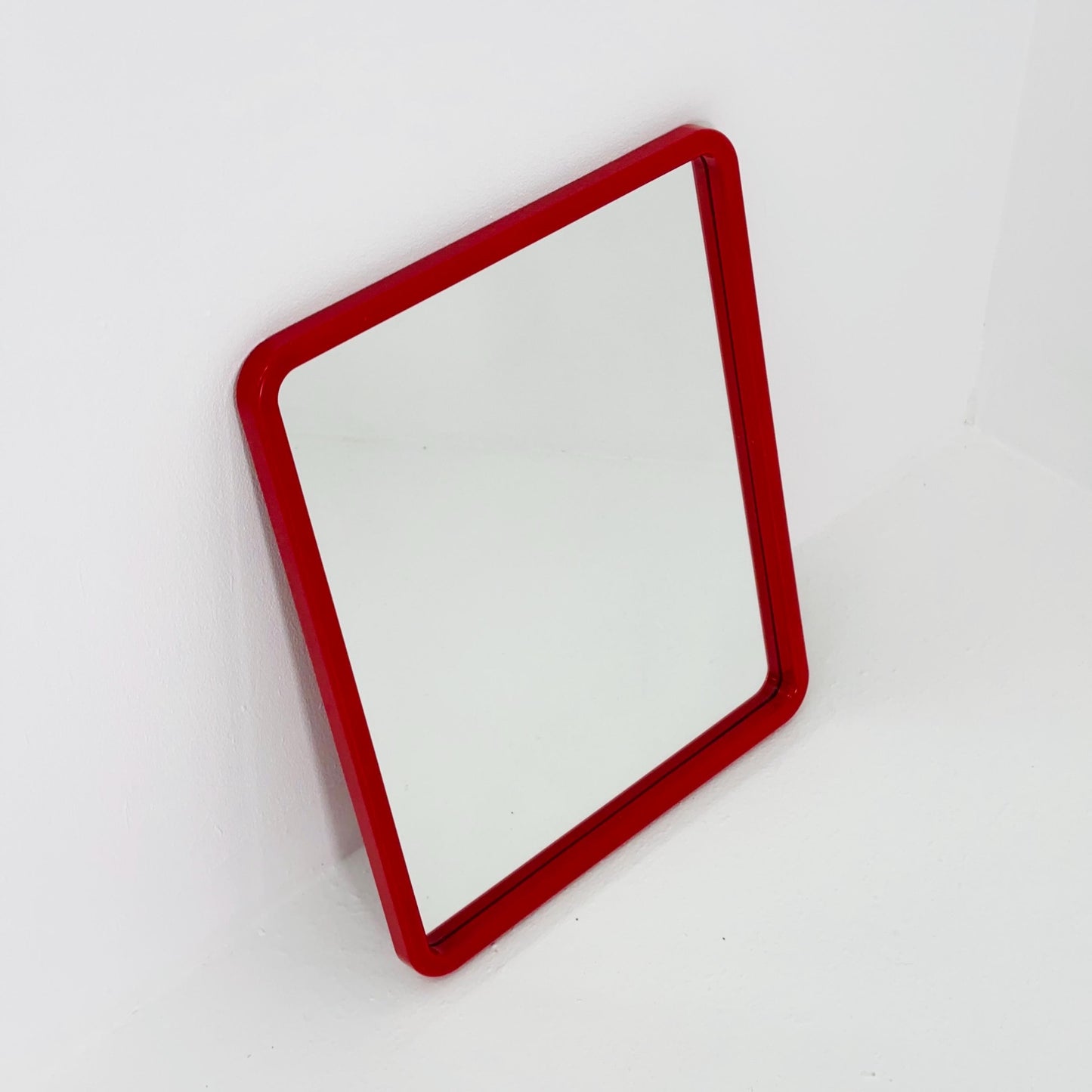 Space Age Red Wall Mirror — Germany 1970s