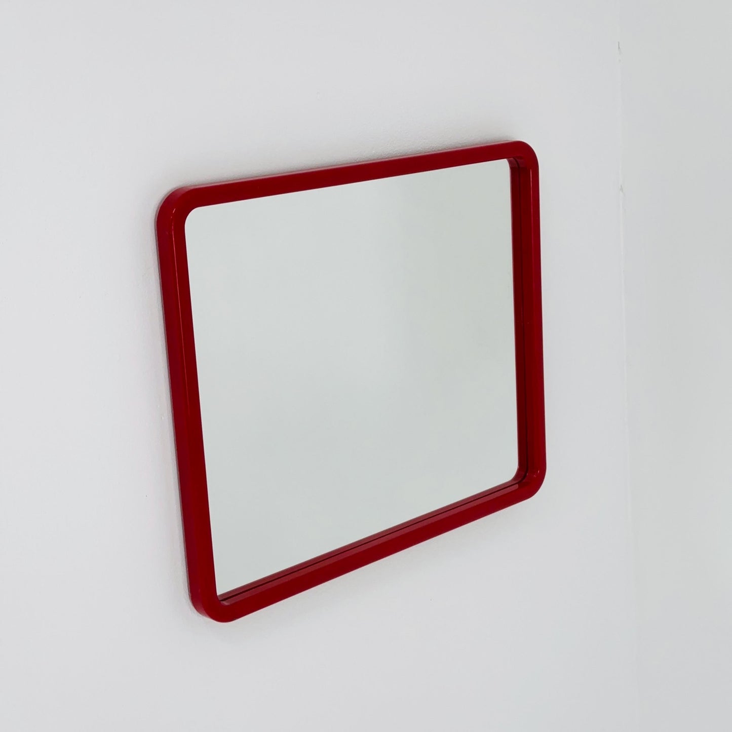 Space Age Red Wall Mirror — Germany 1970s