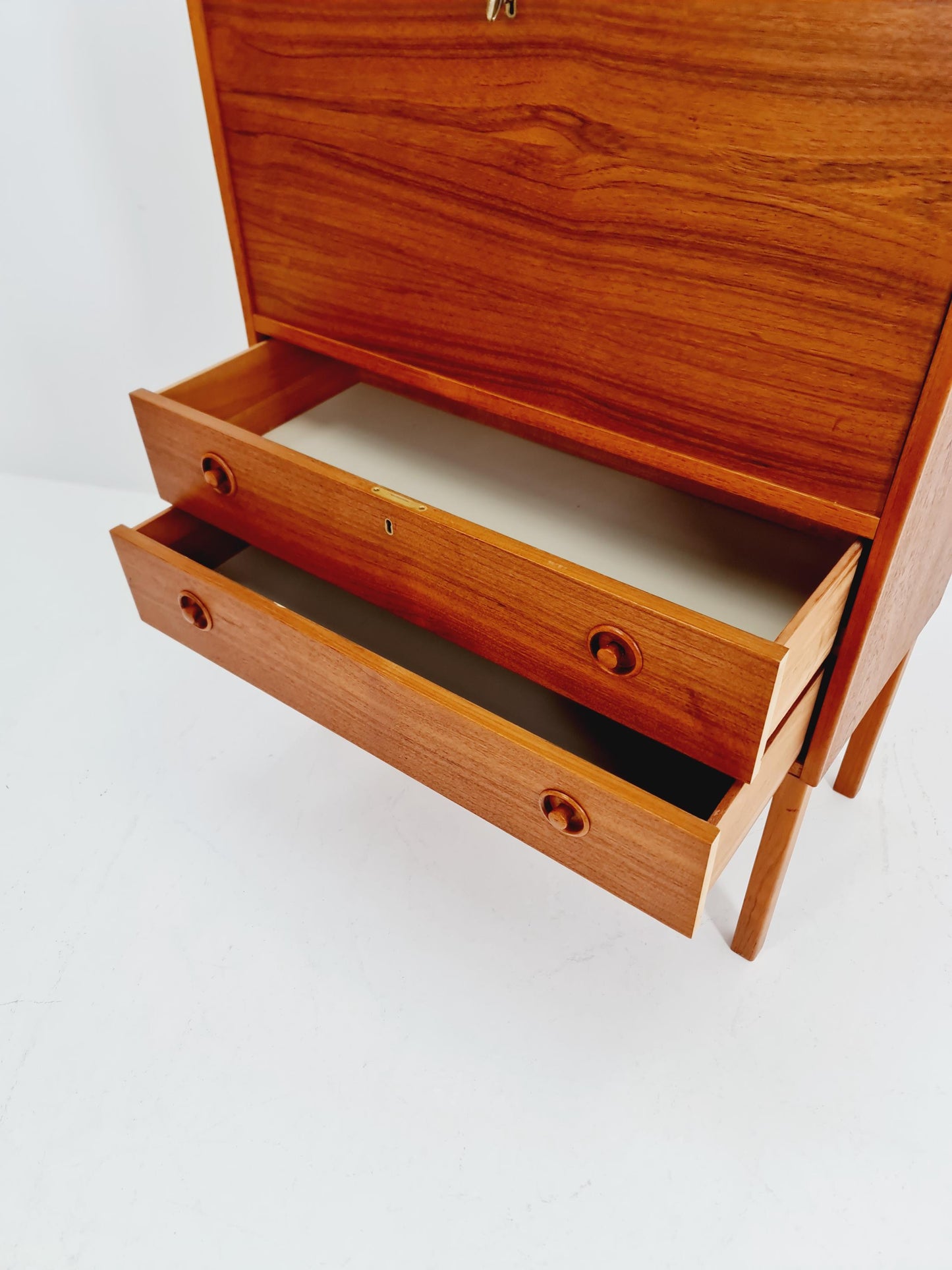 Midcentury Danish vintage teak secretary, vanity /Make up table By Arne Wahl Iversen, 1960s