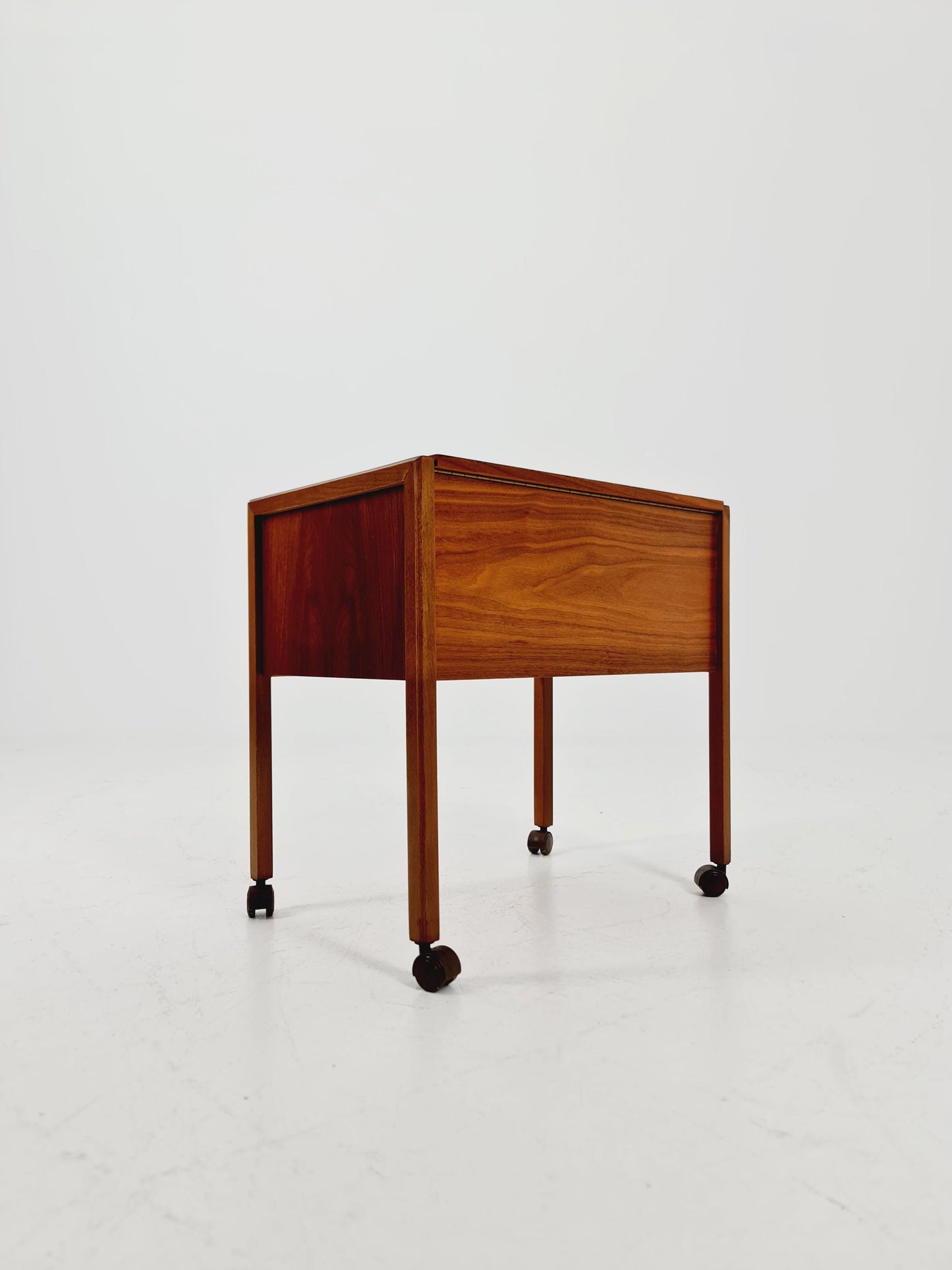 Vintage teak sweing table/ side table cabinet, 1960s