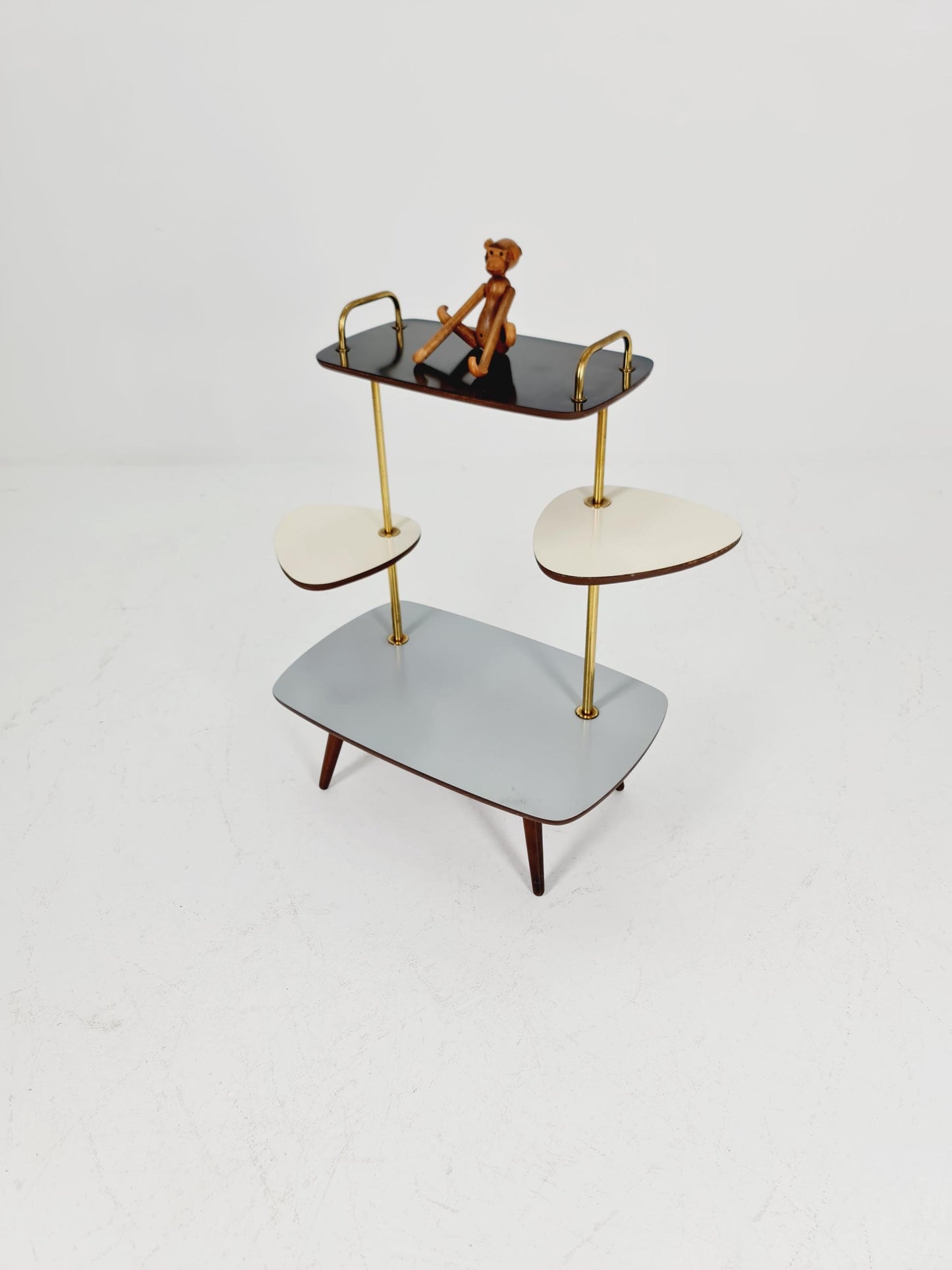Big 1950s German Plant Stand, Vintage Mid-Century Minimalist Indoor Plant Stand Side Table Retro flower table By Opal