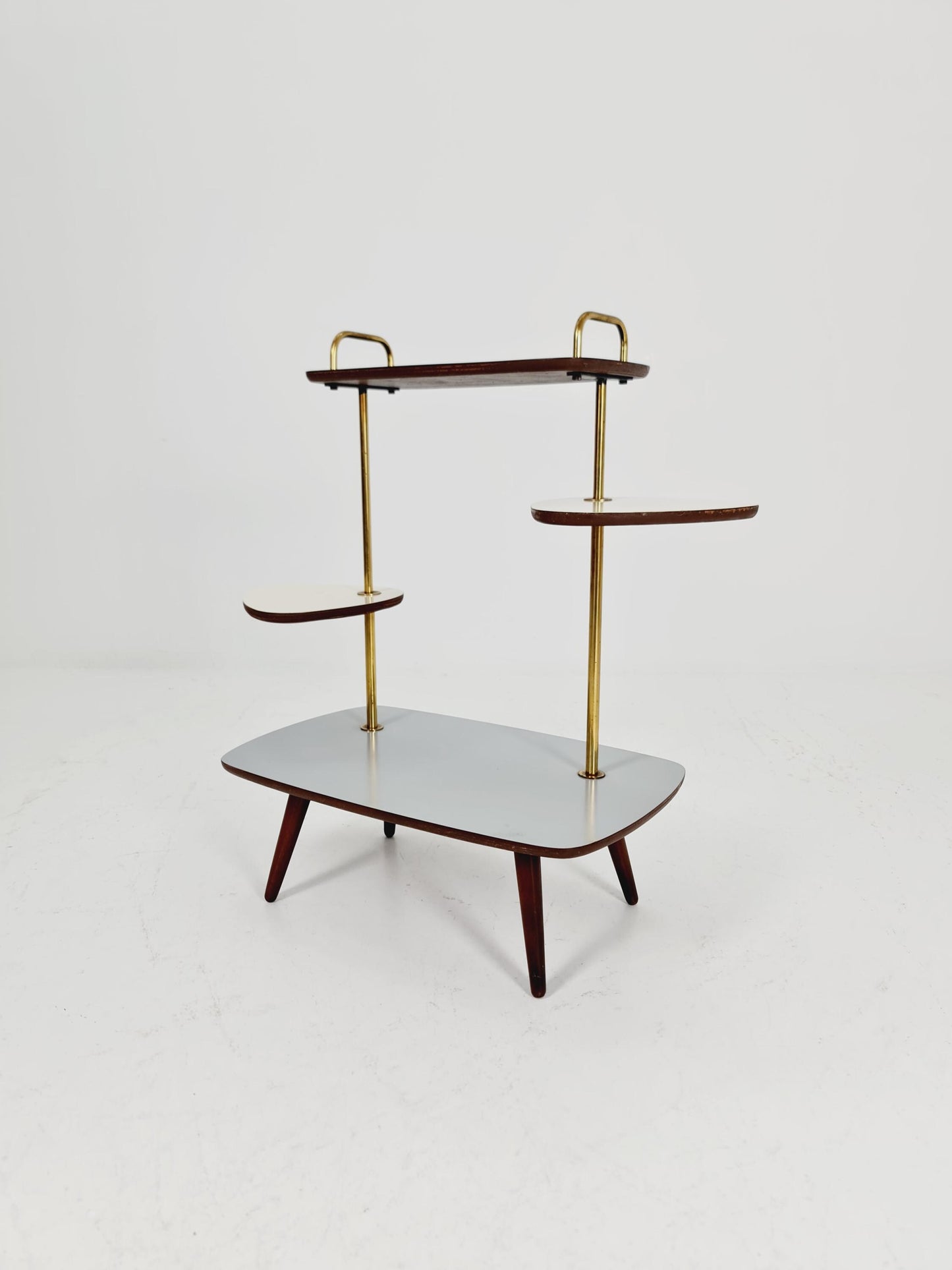 Big 1950s German Plant Stand, Vintage Mid-Century Minimalist Indoor Plant Stand Side Table Retro flower table By Opal