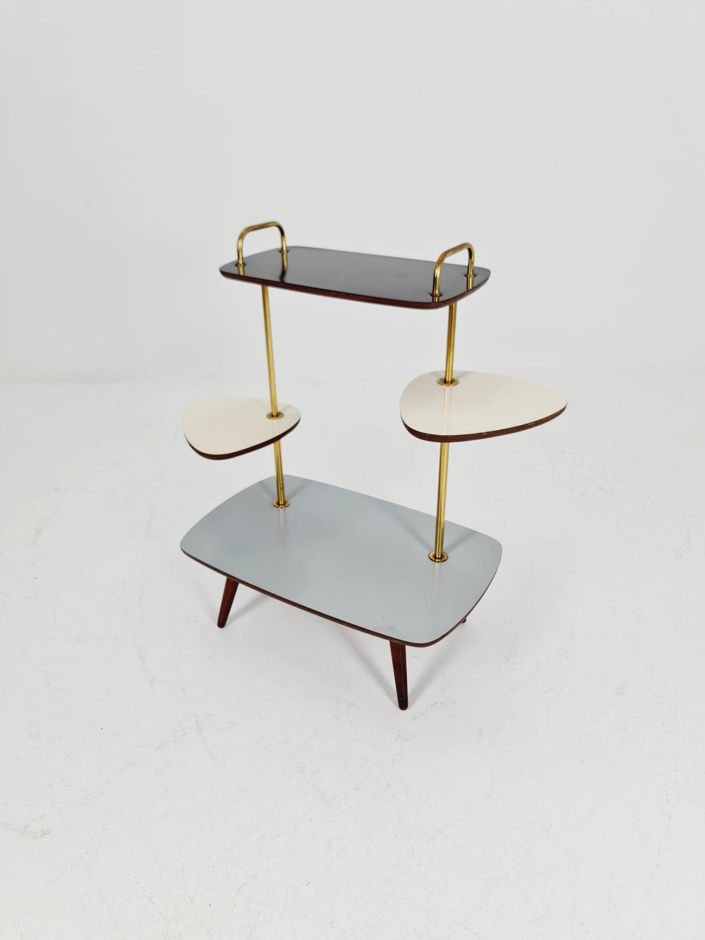 Big 1950s German Plant Stand, Vintage Mid-Century Minimalist Indoor Plant Stand Side Table Retro flower table By Opal