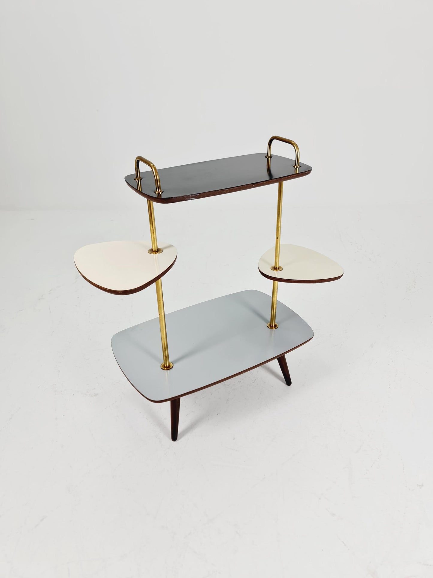 Big 1950s German Plant Stand, Vintage Mid-Century Minimalist Indoor Plant Stand Side Table Retro flower table By Opal
