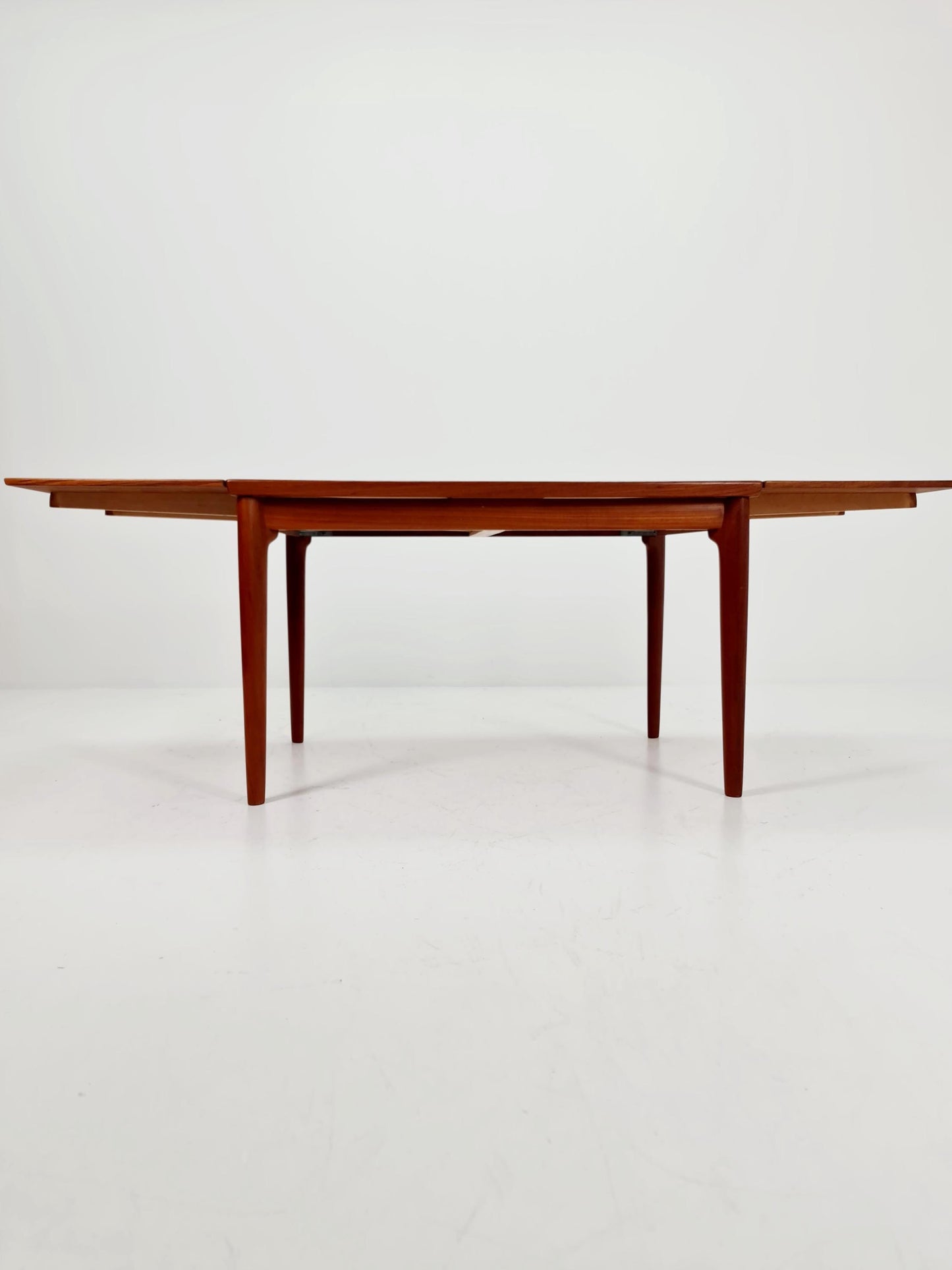 Danish Henning Kjaernulf rectangular teak table with two extension leaves, Denmark 1960s