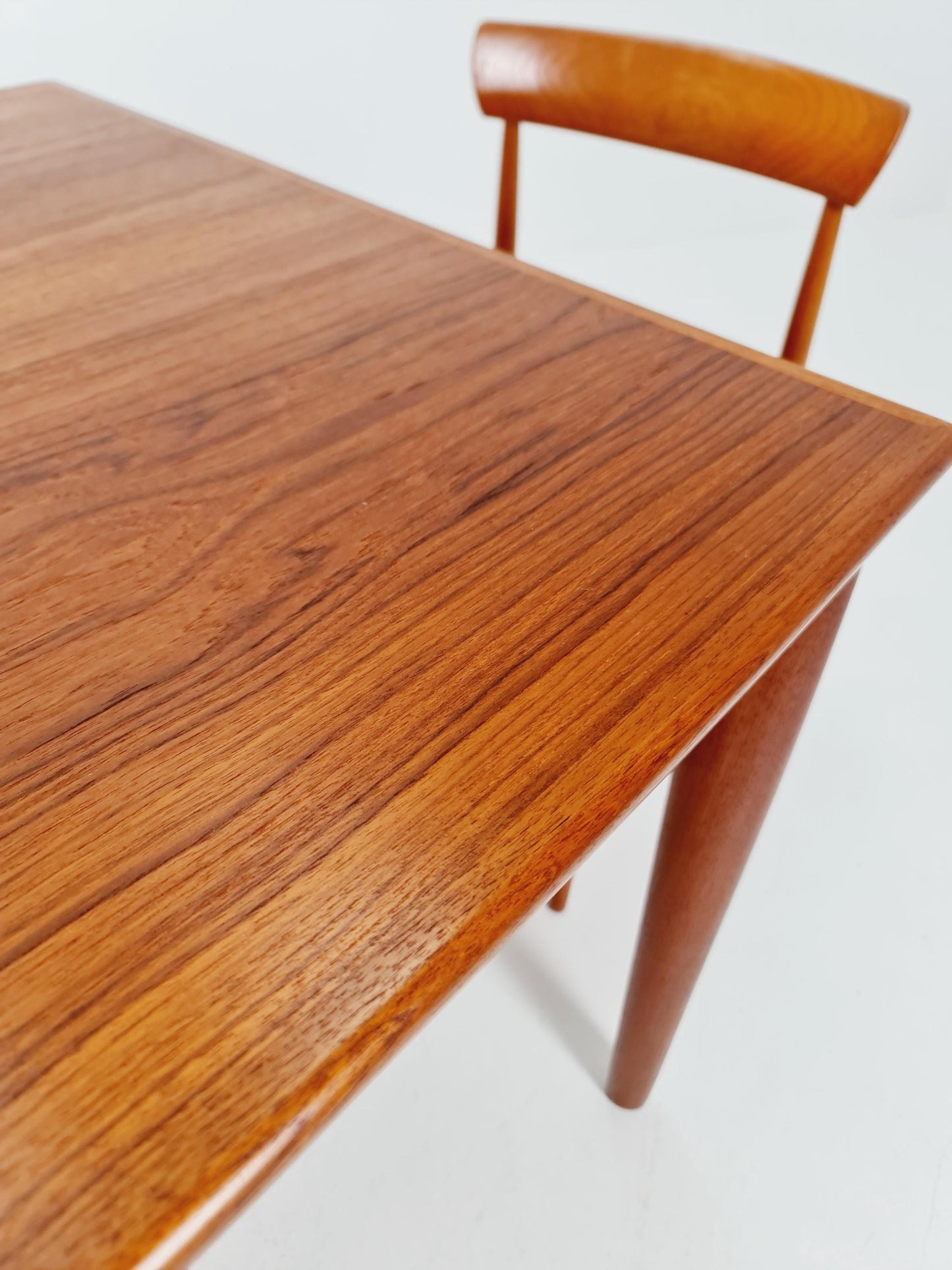 Danish Henning Kjaernulf rectangular teak table with two extension leaves, Denmark 1960s