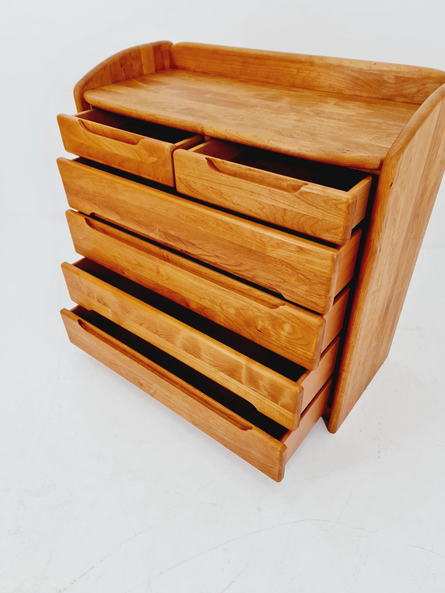 Midcentury danish design chest of drawers Elm Wood 1970s