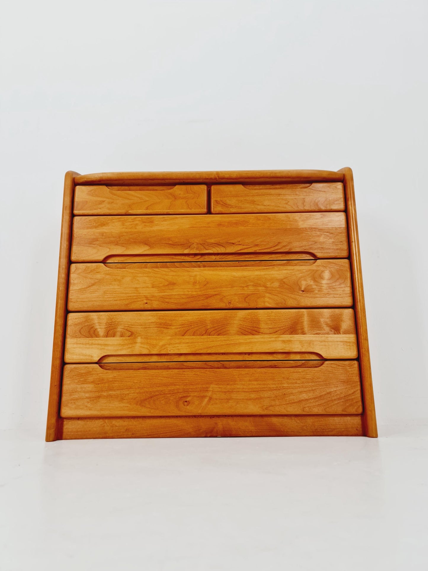 Midcentury danish design chest of drawers Elm Wood 1970s