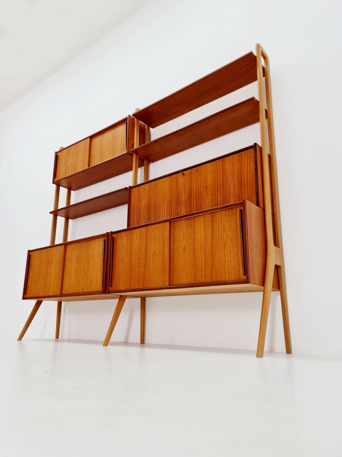 Rare Danish freestanding vintage bookshelf system /room divider by Kurt Østervig for KP Møbler 1960s
