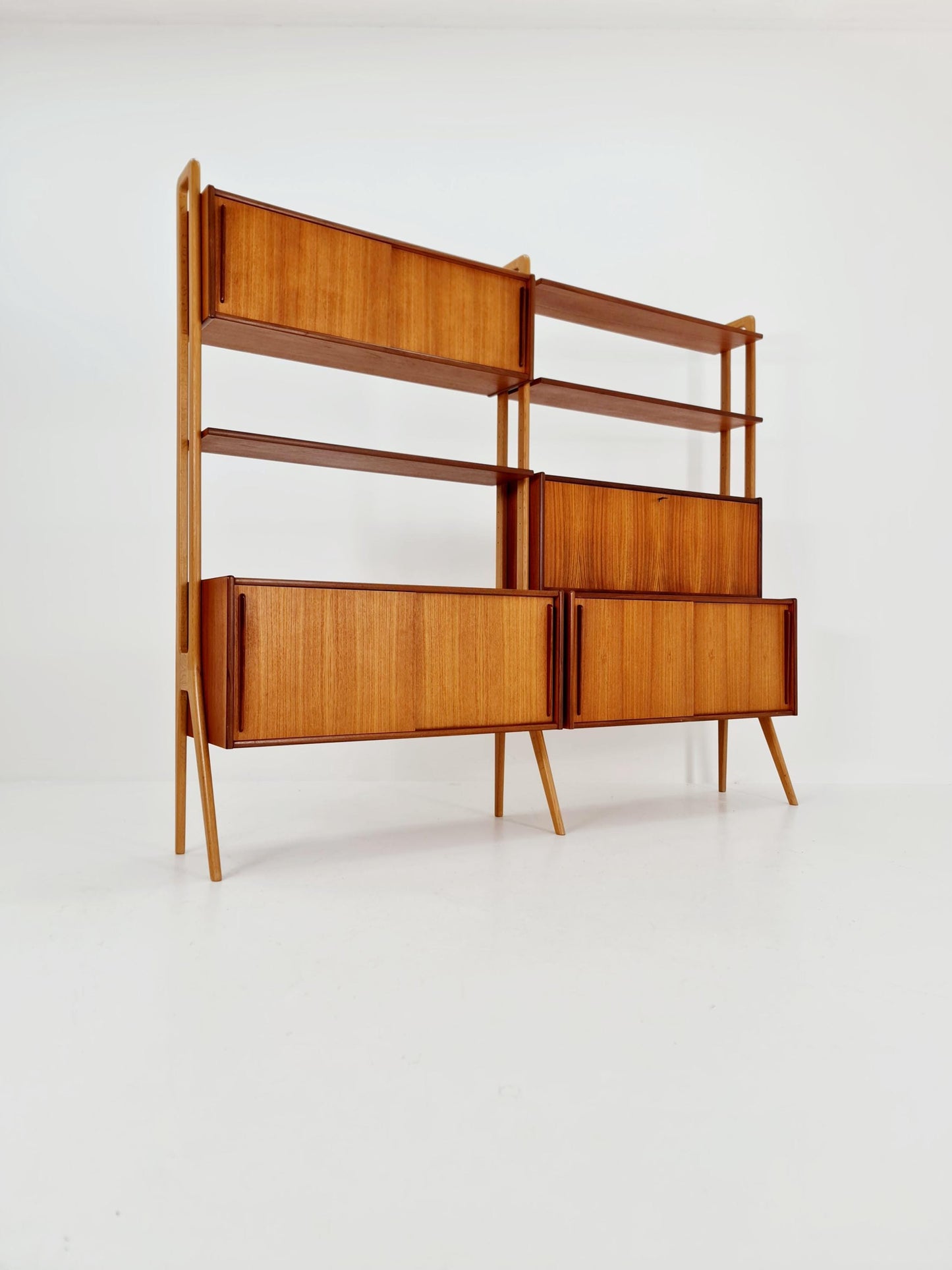 Rare Danish freestanding vintage bookshelf system /room divider by Kurt Østervig for KP Møbler 1960s