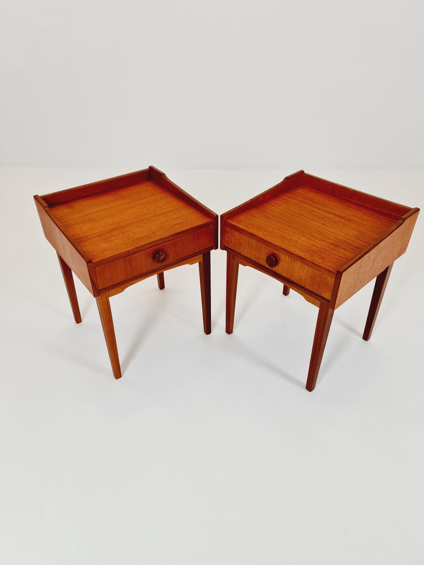 Rare Danish MidCentury teak nightstands / bedside tables, 1960s