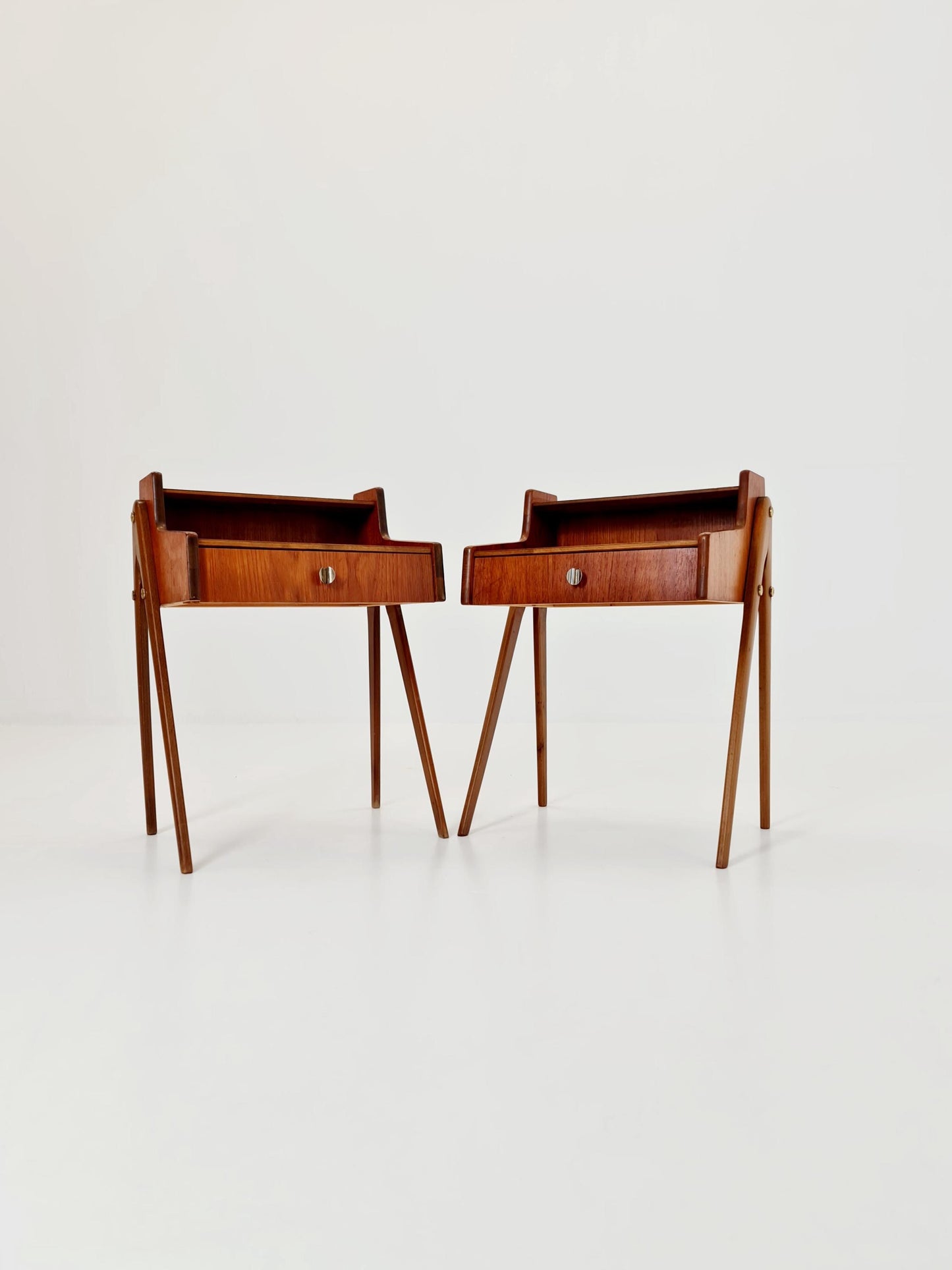 Mid century Danish teak side tables/ Bedside tables/ Nightstands, Denmark, 1960s, set of 2