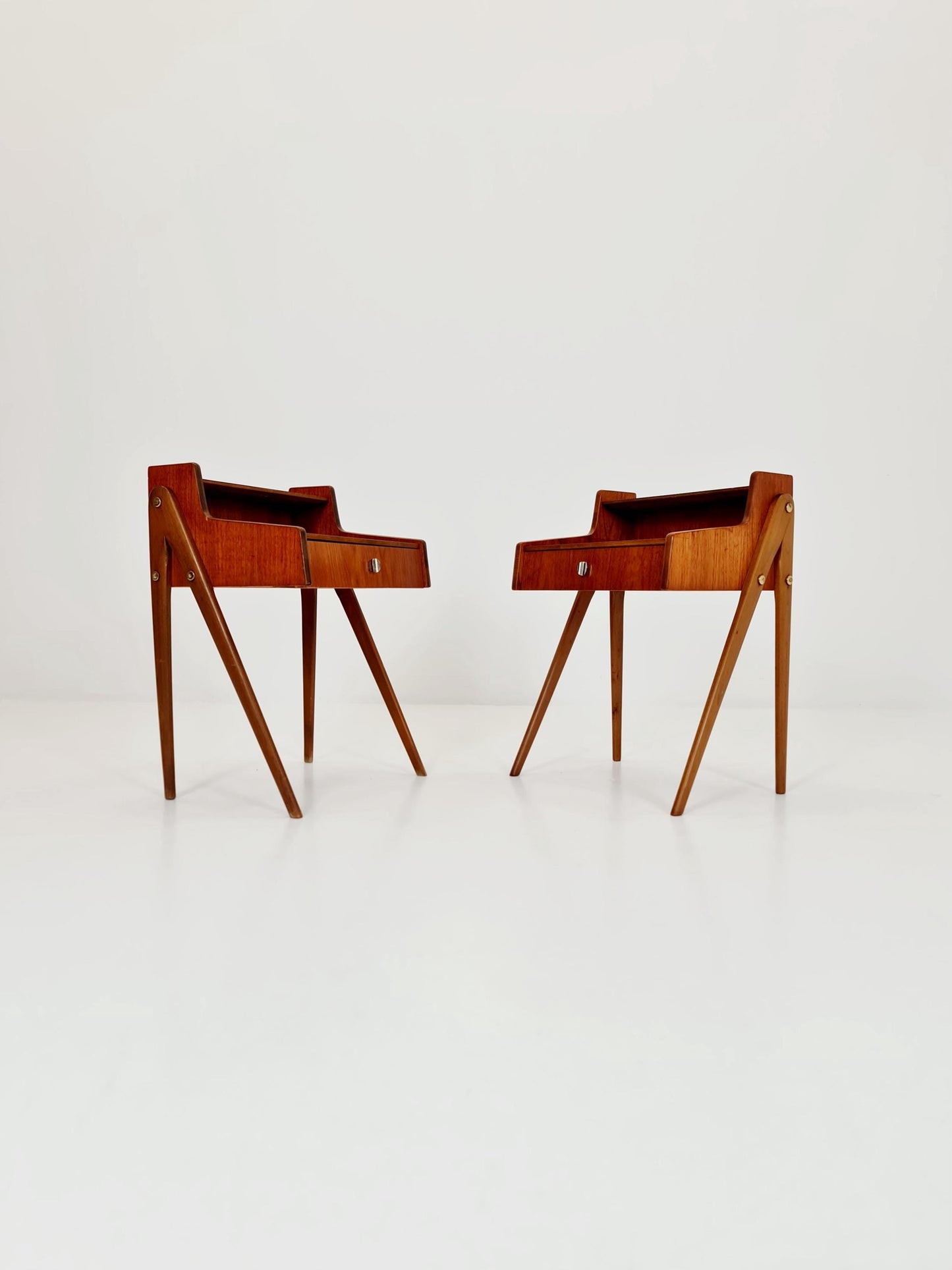 Mid century Danish teak side tables/ Bedside tables/ Nightstands, Denmark, 1960s, set of 2