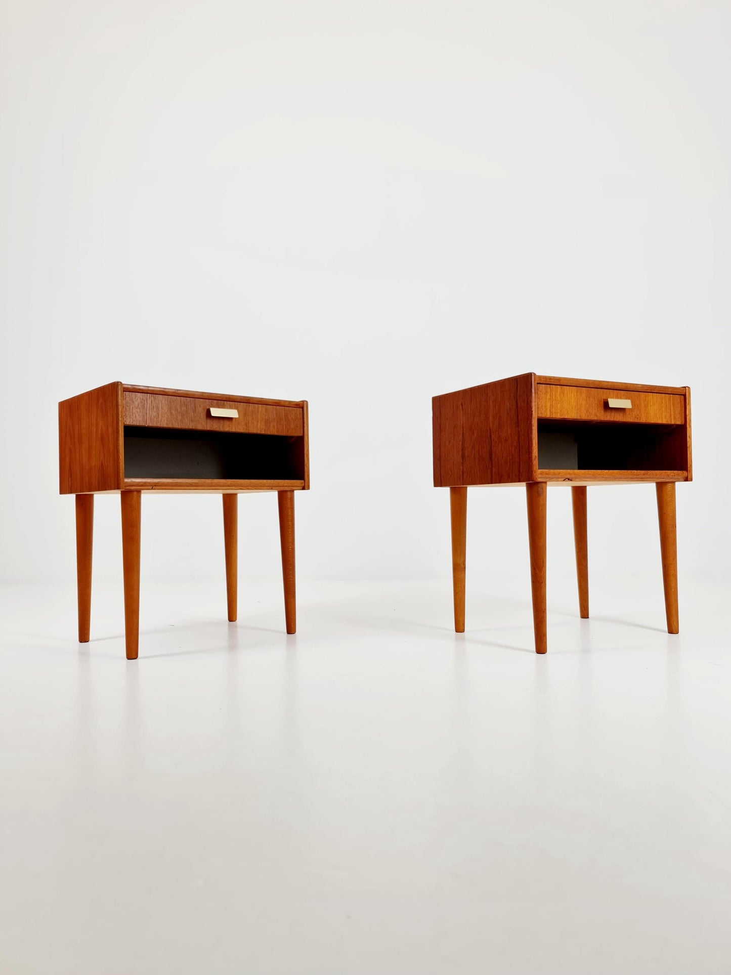 Mid century Danish teak side tables/ Bedside tables/ Nightstands, Denmark, 1960s, set of 2