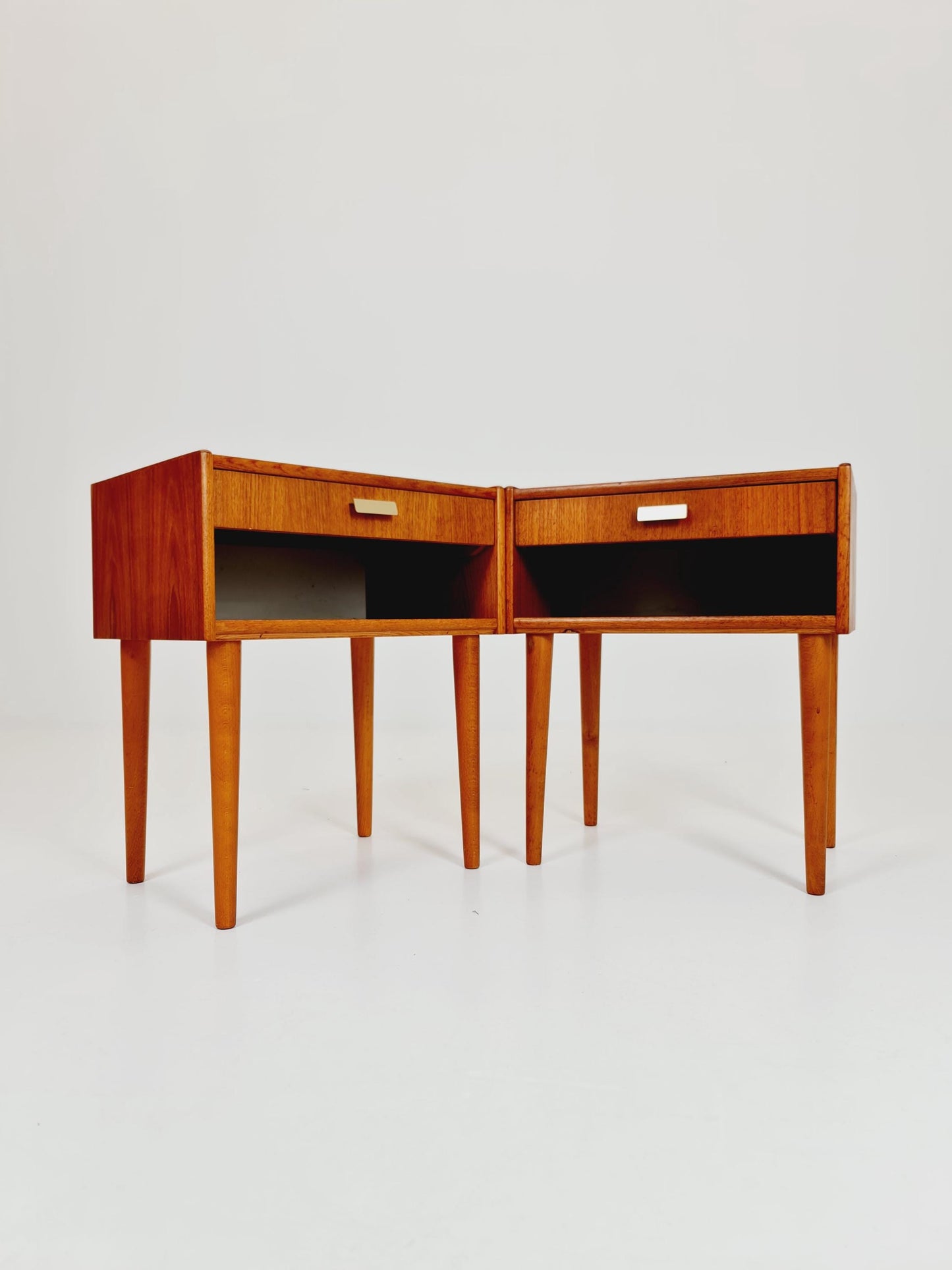 Mid century Danish teak side tables/ Bedside tables/ Nightstands, Denmark, 1960s, set of 2
