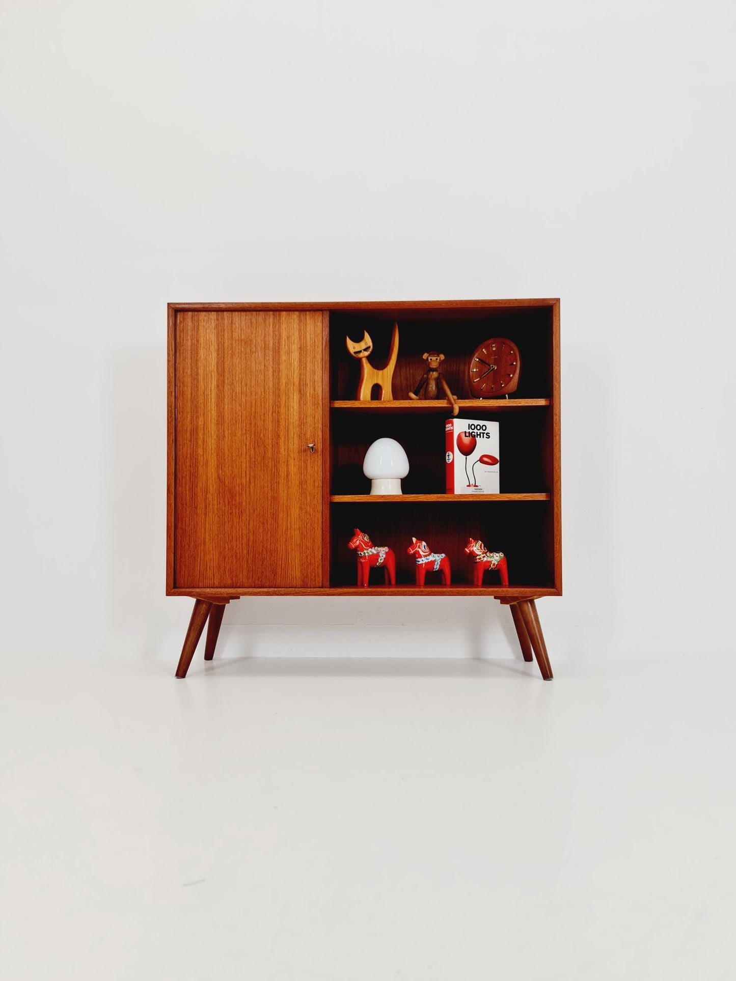 Vintage teak danish cabinet book case,By WK Möbel 1960s
