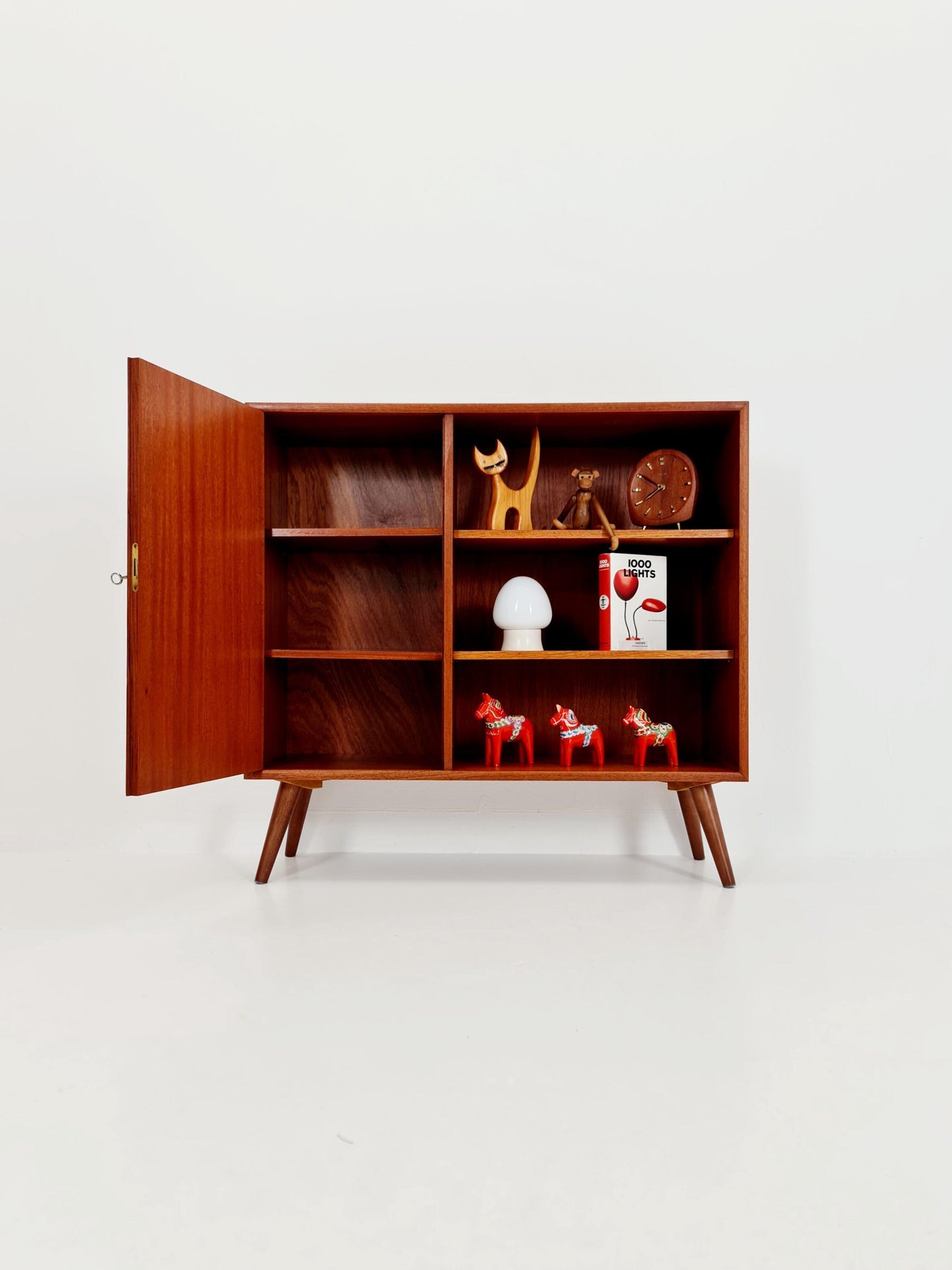 Vintage teak danish cabinet book case,By WK Möbel 1960s