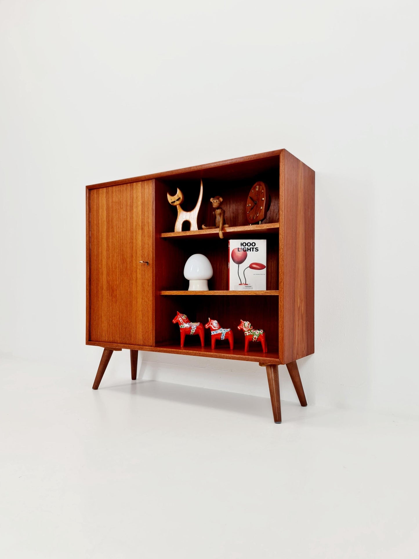 Vintage teak danish cabinet book case,By WK Möbel 1960s