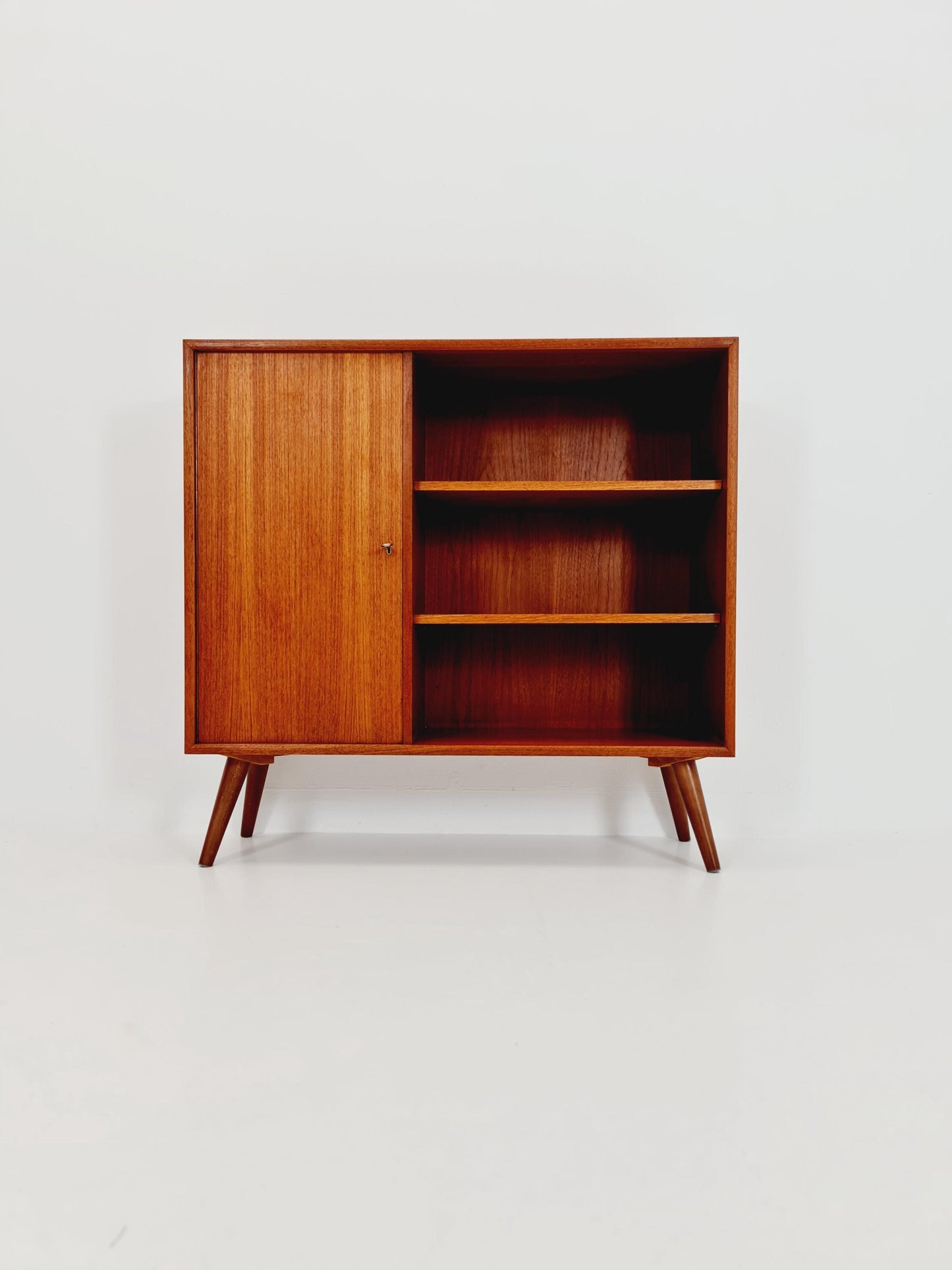 Vintage teak danish cabinet book case,By WK Möbel 1960s