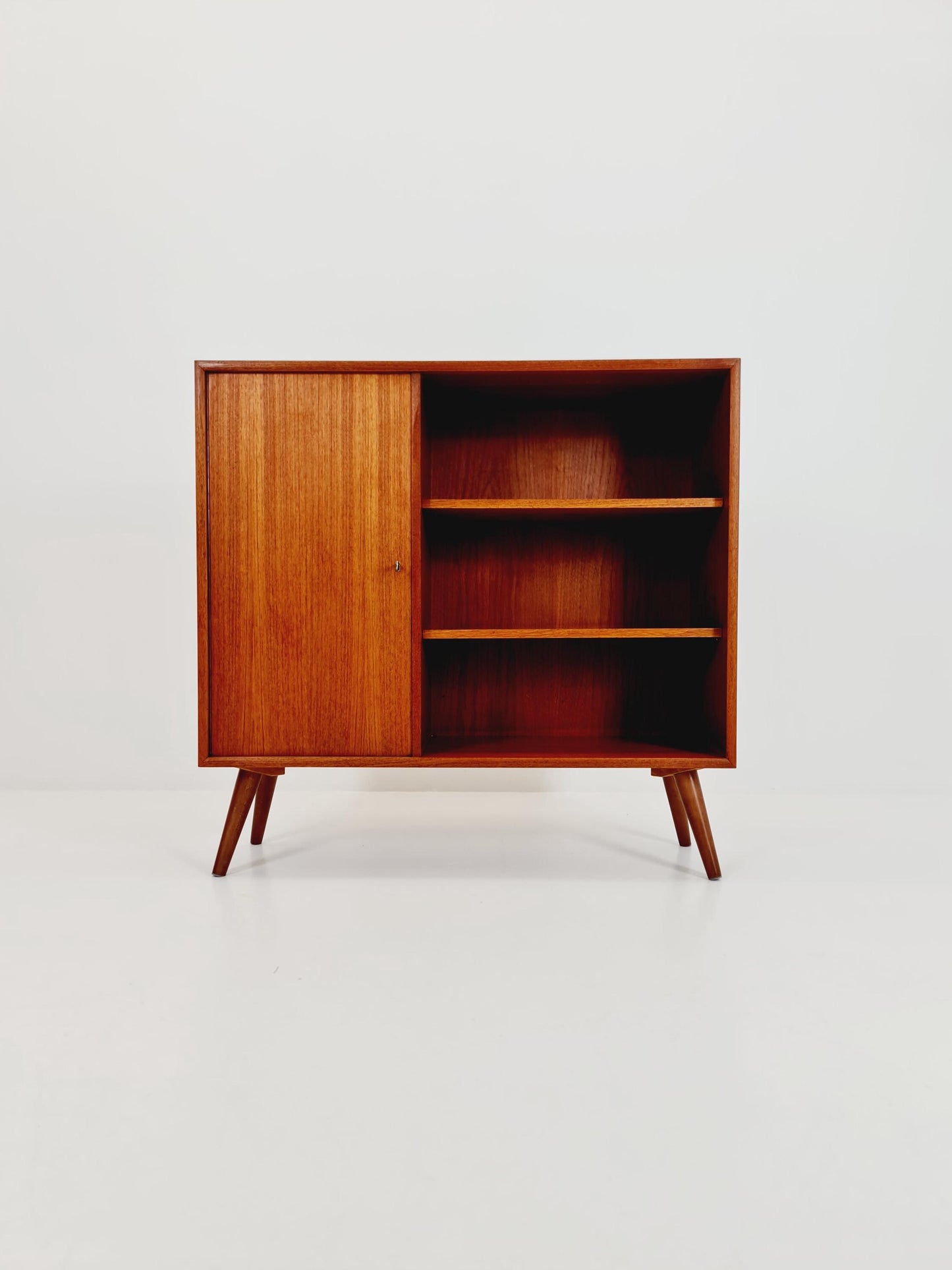 Vintage teak danish cabinet book case,By WK Möbel 1960s