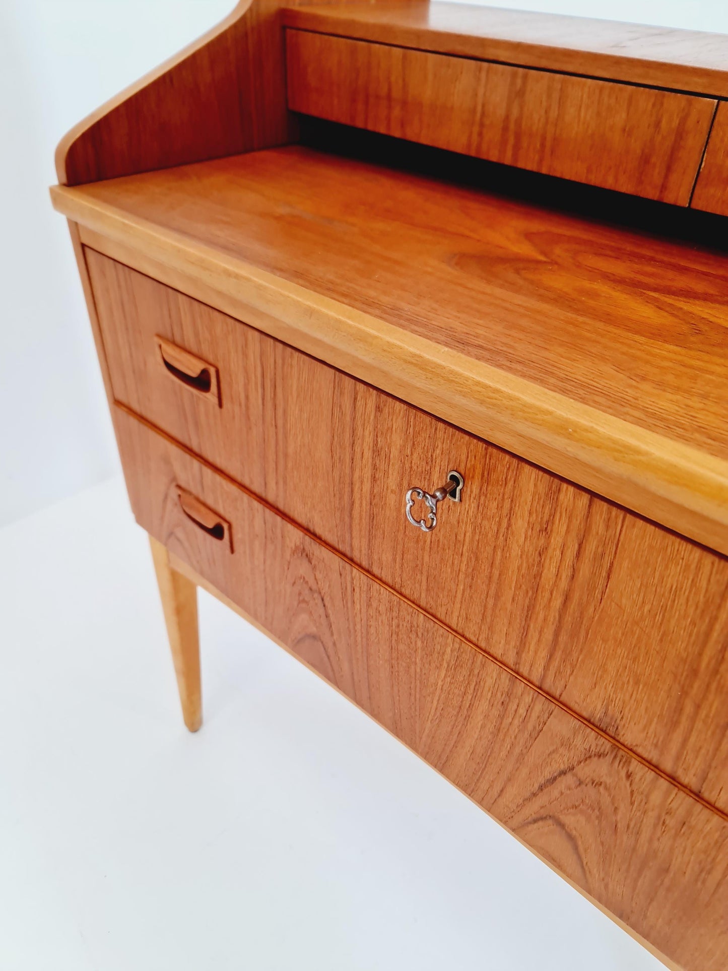 Midcentury Danish vintage teak secretary, vanity /Make up table By Arne Wahl Iversen, 1960s