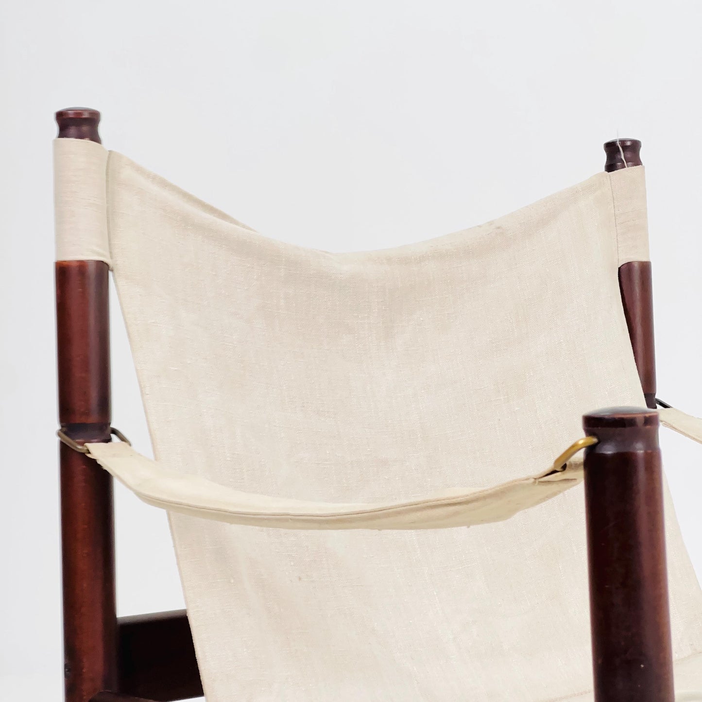 Mid century Danish Canvas Safari Chair by Erik Wørts for Niels Eilersen, 1960s Denmark